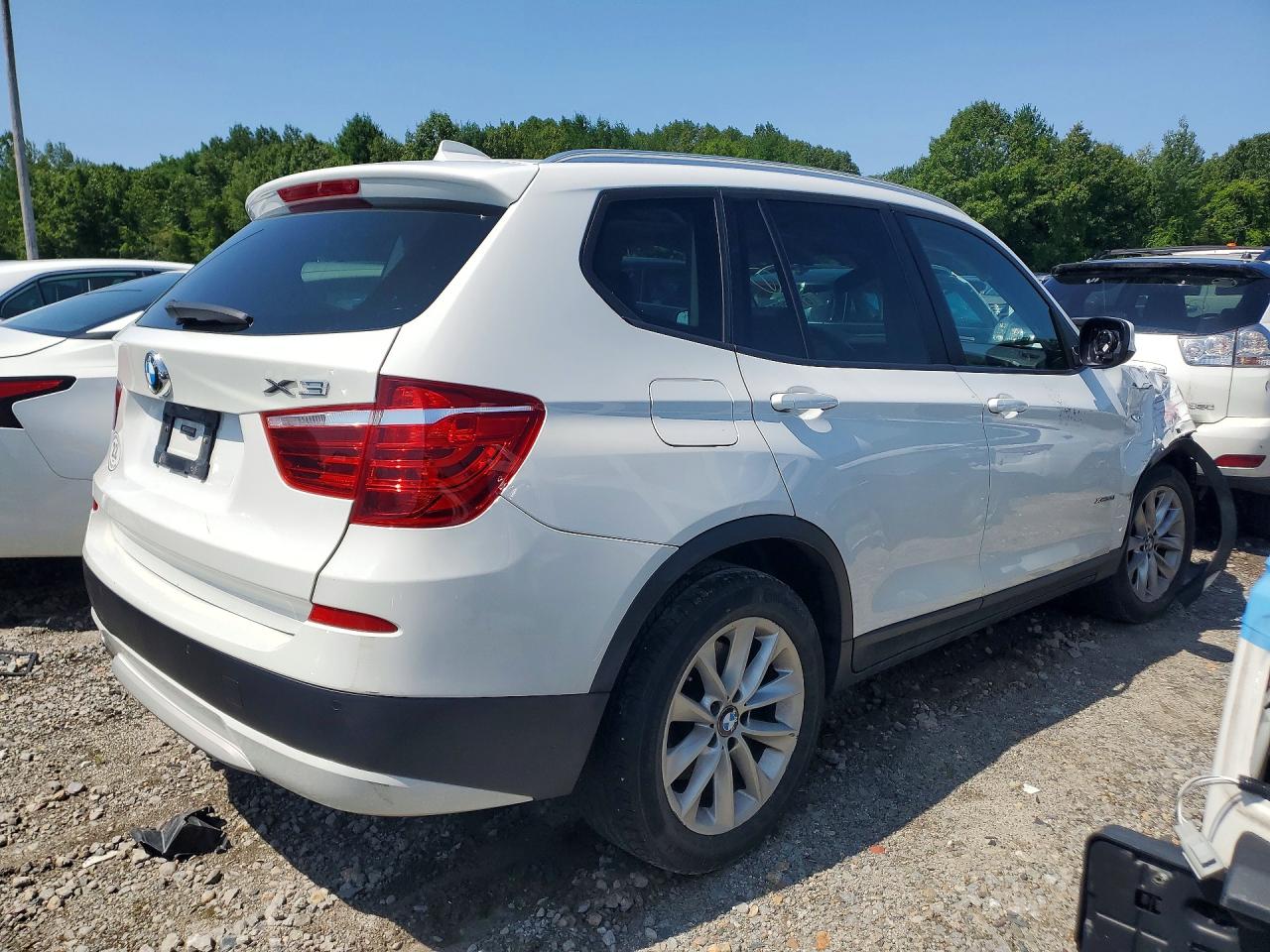 2014 Bmw X3 Xdrive28i White vin: 5UXWX9C55E0D43445