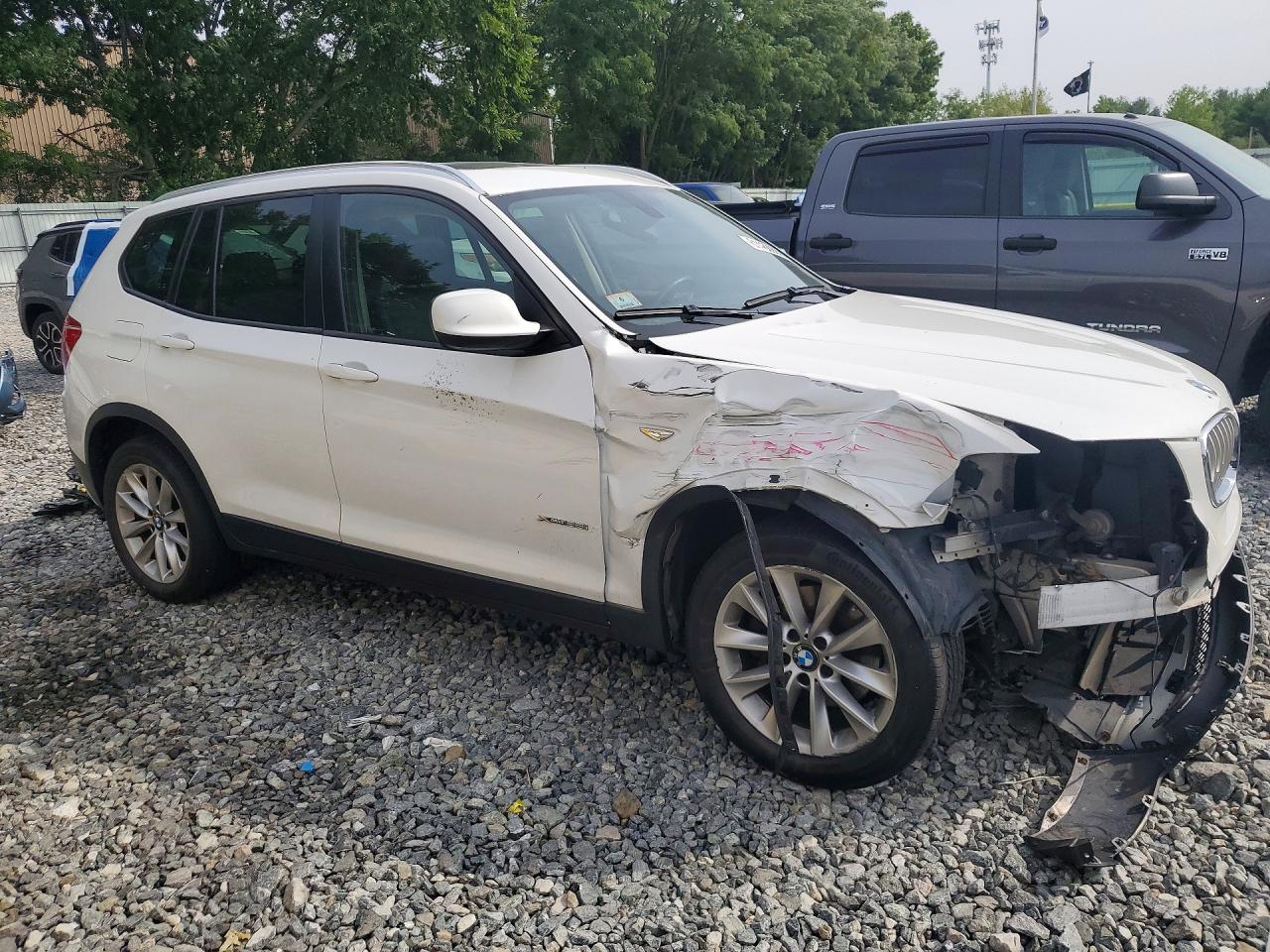 2014 Bmw X3 Xdrive28i White vin: 5UXWX9C55E0D43445
