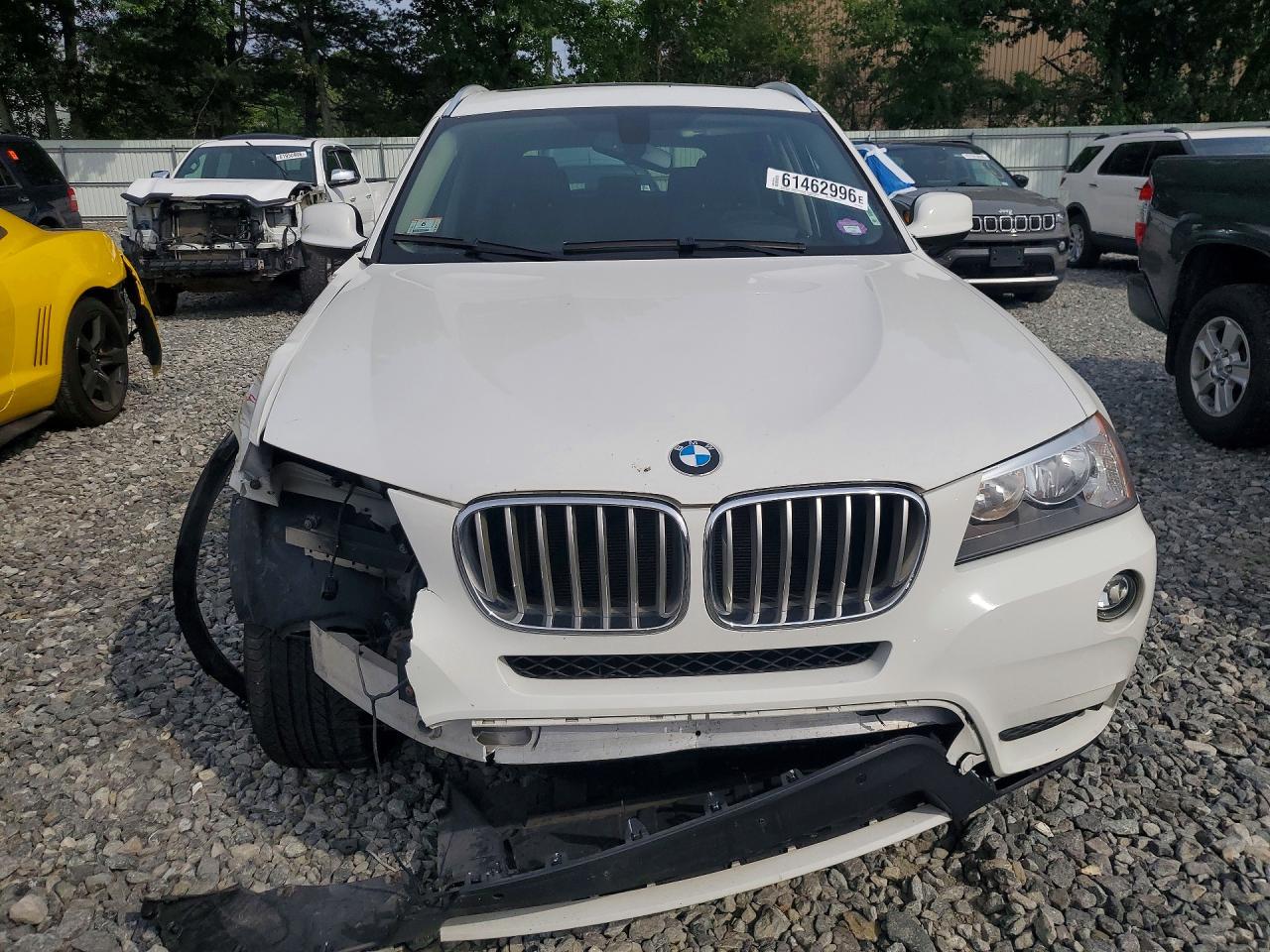 2014 Bmw X3 Xdrive28i White vin: 5UXWX9C55E0D43445