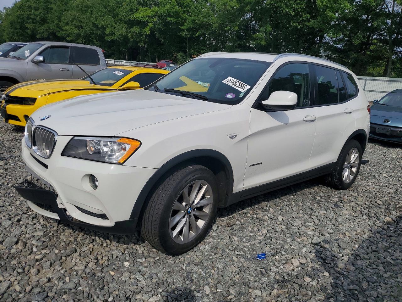 2014 Bmw X3 Xdrive28i White vin: 5UXWX9C55E0D43445