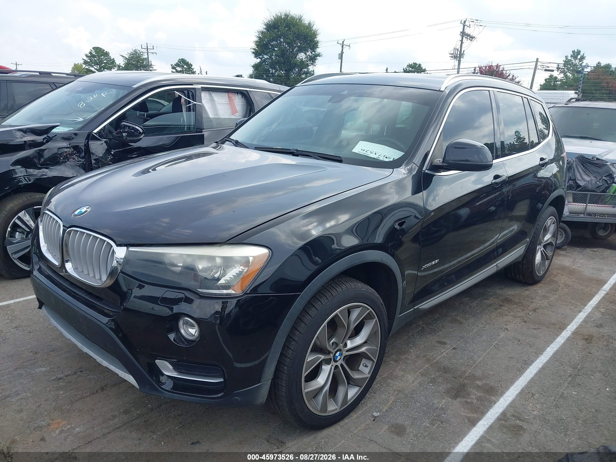 2015 Bmw X3 Xdrive28i Синий vin: 5UXWX9C55F0D53099