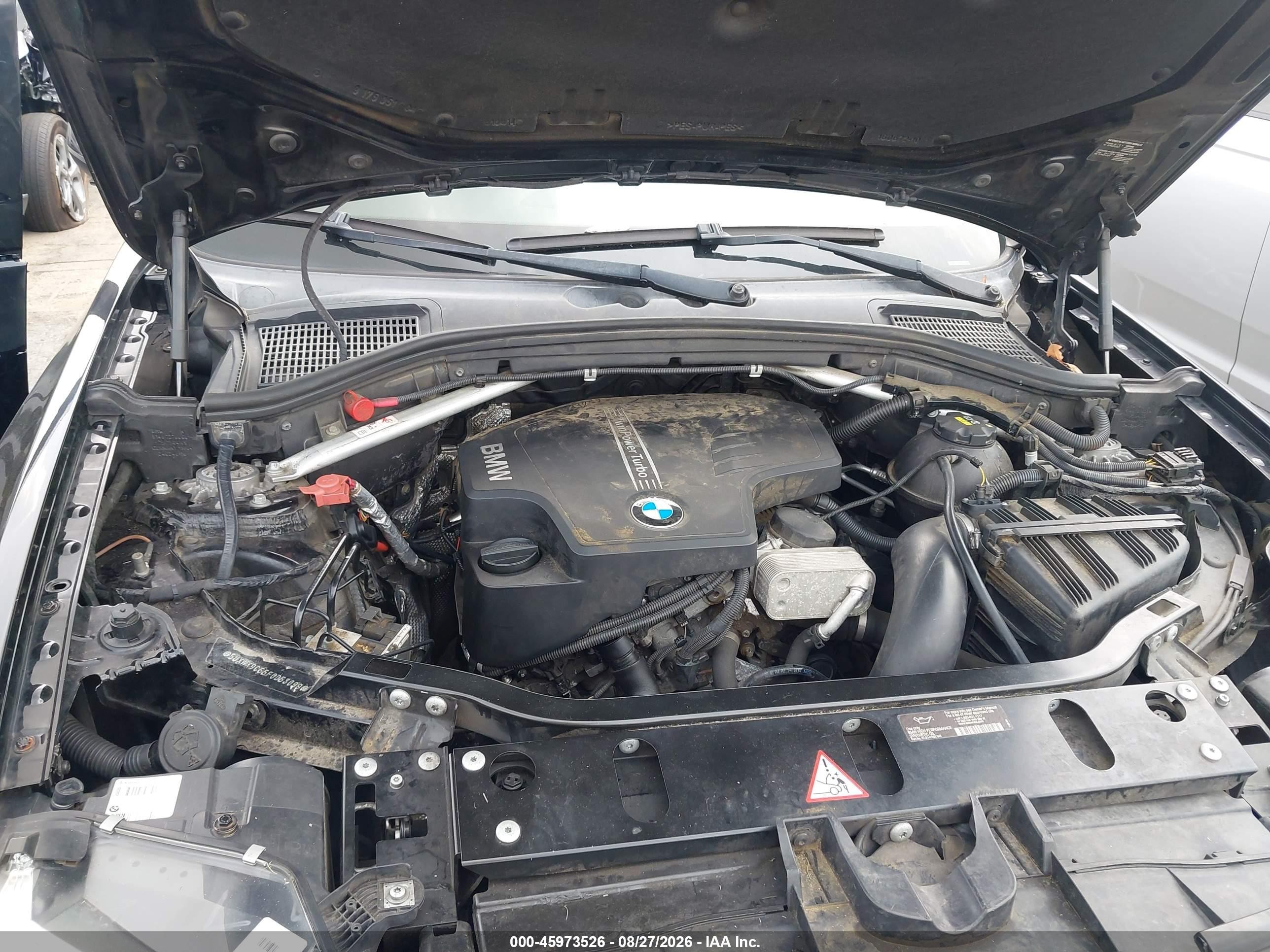 2015 Bmw X3 Xdrive28i Синий vin: 5UXWX9C55F0D53099