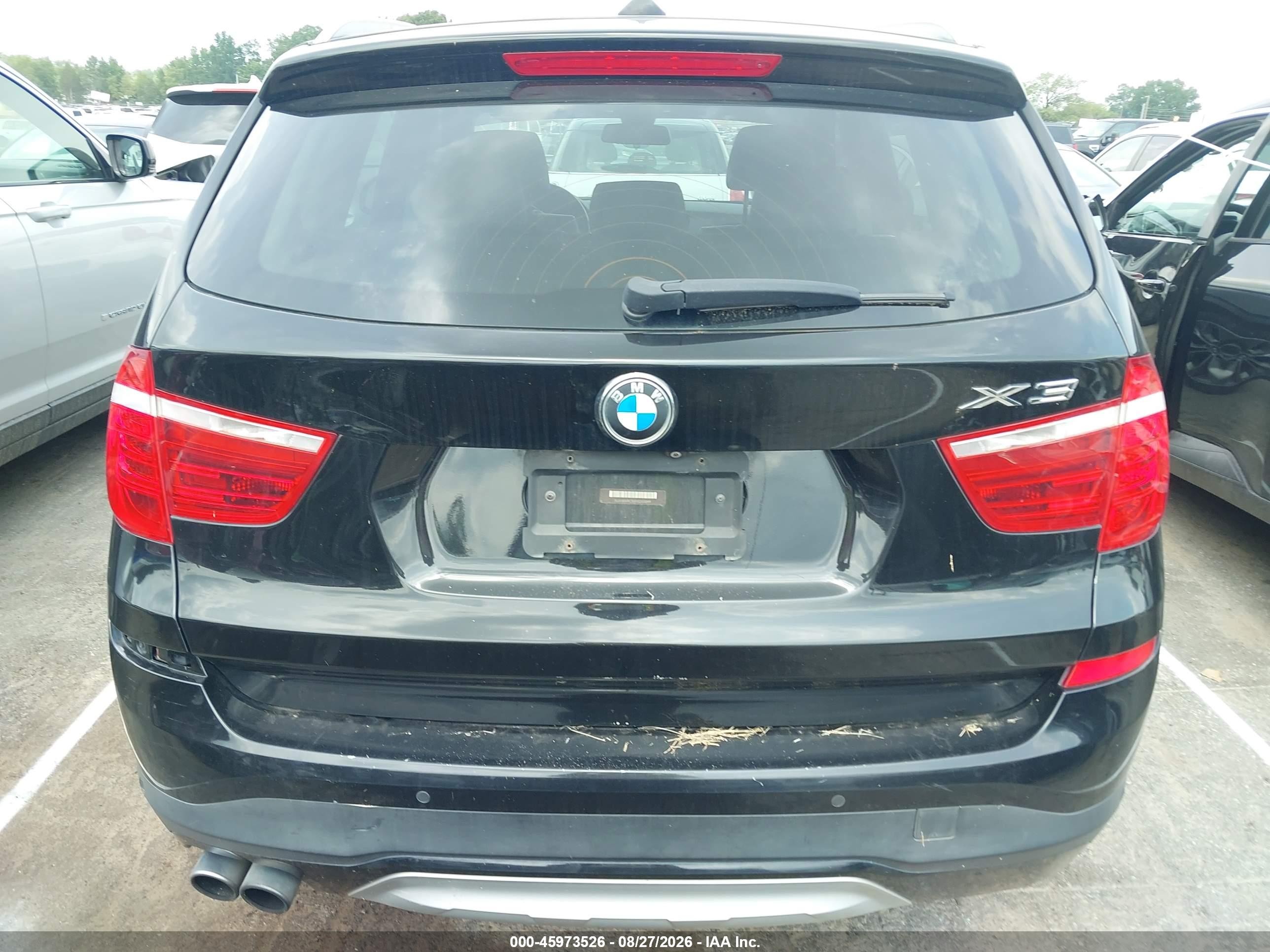 2015 Bmw X3 Xdrive28i Синий vin: 5UXWX9C55F0D53099