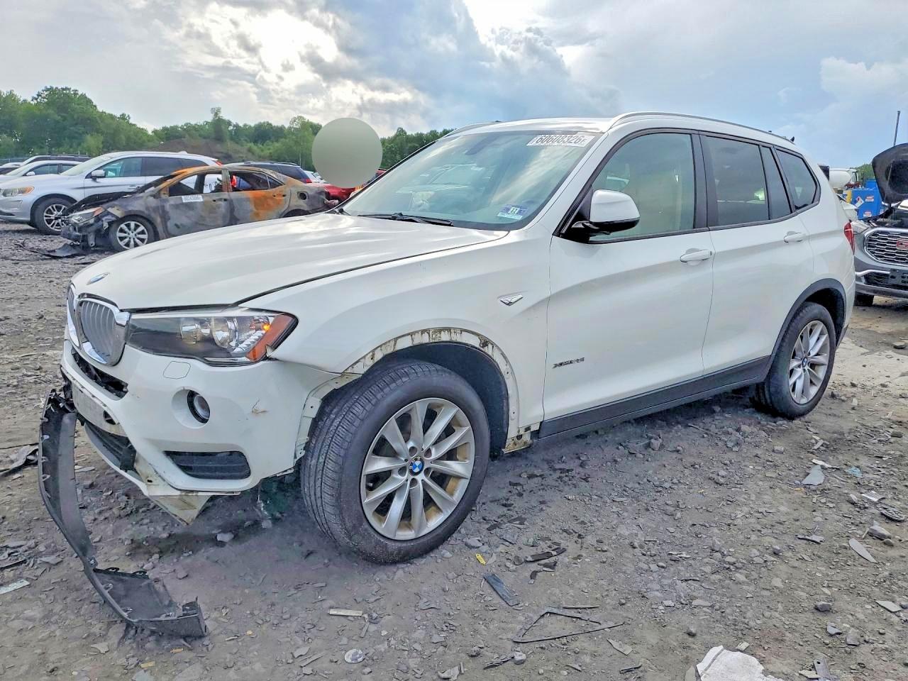 2015 Bmw X3 Xdrive28i Белый vin: 5UXWX9C55F0D53295