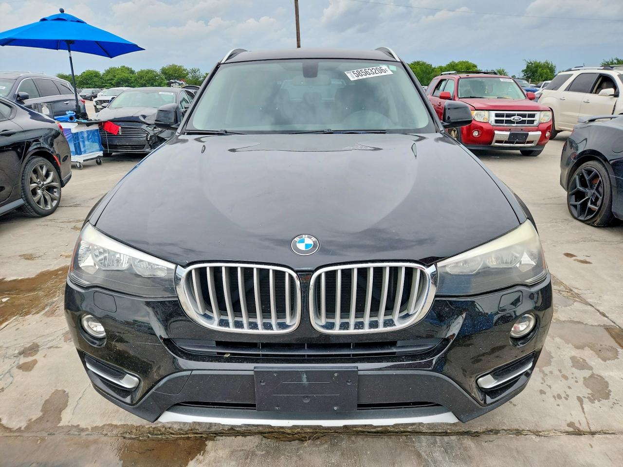 2015 Bmw X3 Xdrive28i Black vin: 5UXWX9C55F0D53782