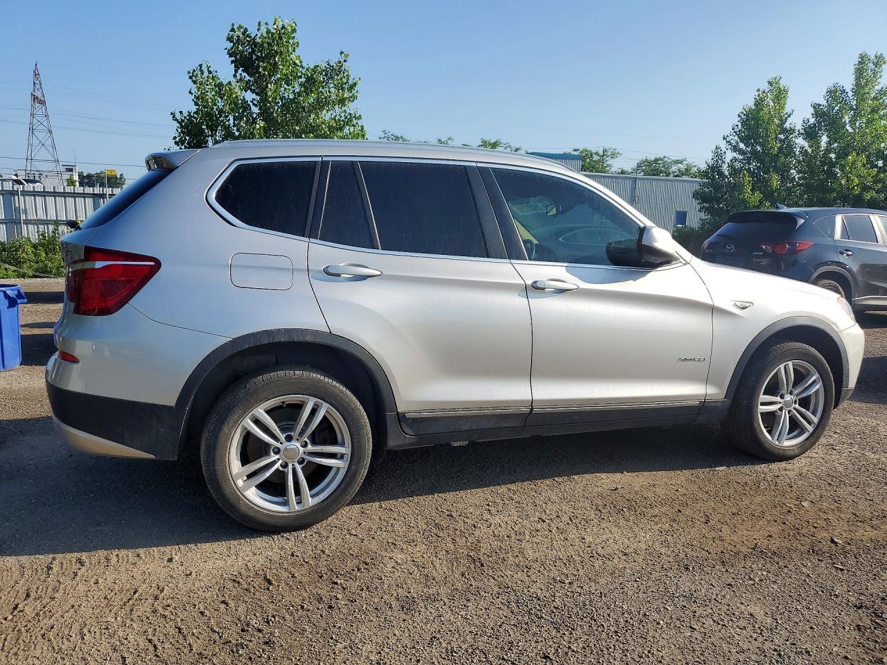 2013 Bmw X3 Xdrive28i Silver vin: 5UXWX9C56D0A09486