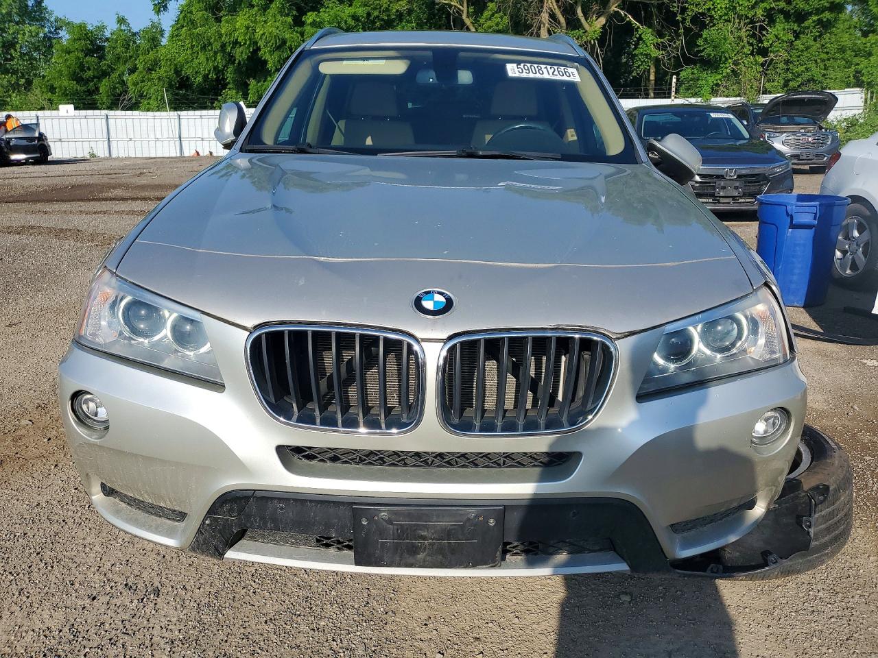 2013 Bmw X3 Xdrive28i Silver vin: 5UXWX9C56D0A09486