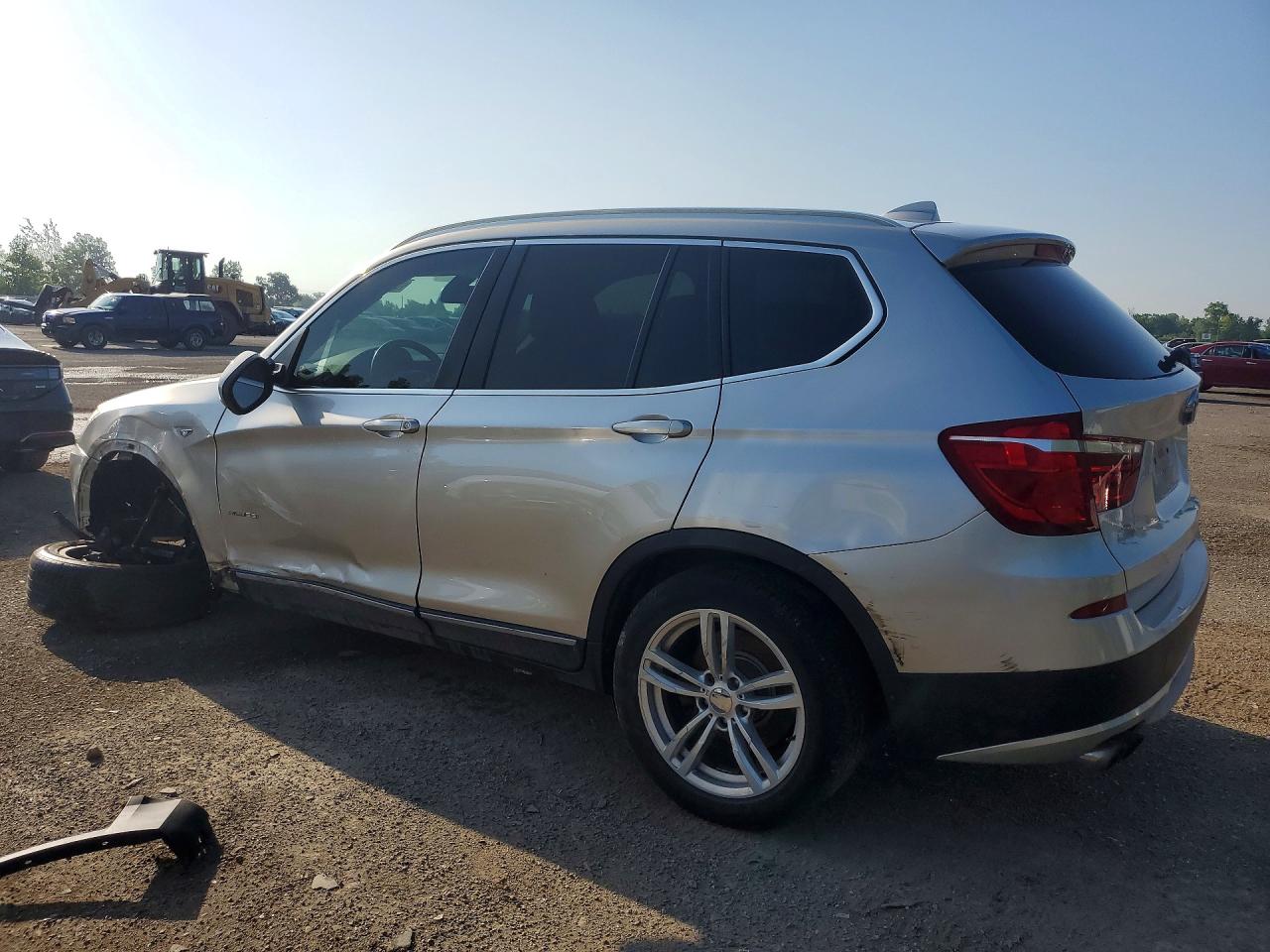 2013 Bmw X3 Xdrive28i Silver vin: 5UXWX9C56D0A09486