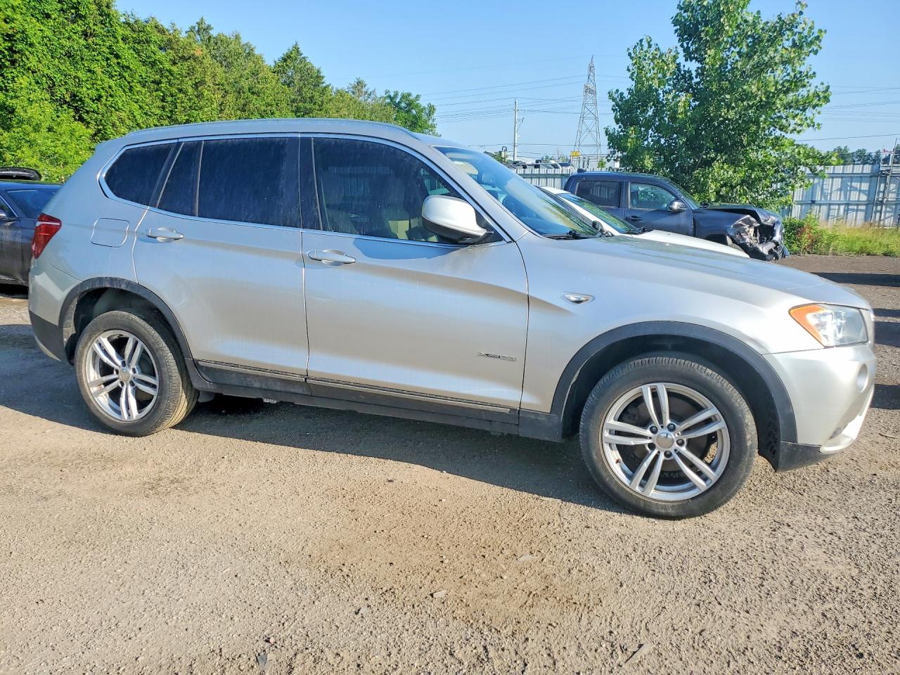 2013 Bmw X3 Xdrive28i Silver vin: 5UXWX9C56D0A09486
