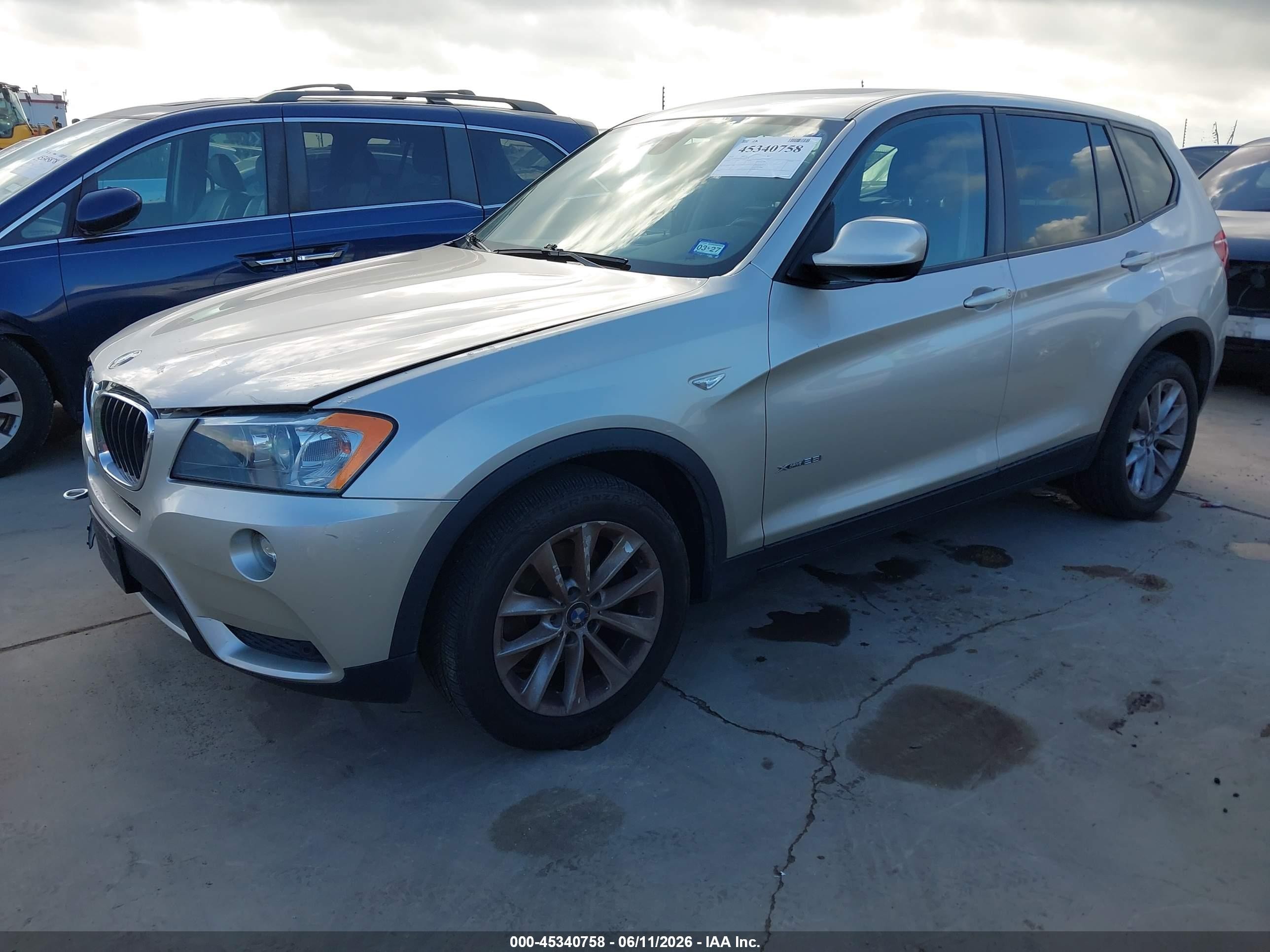 2013 Bmw X3 Xdrive28i Серый vin: 5UXWX9C56D0A14378