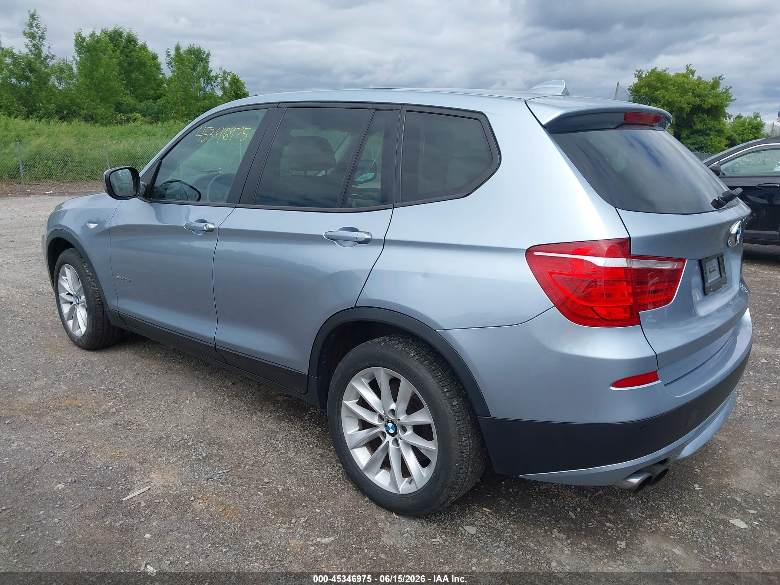 2013 Bmw X3 Xdrive28i Blue vin: 5UXWX9C56D0A14543