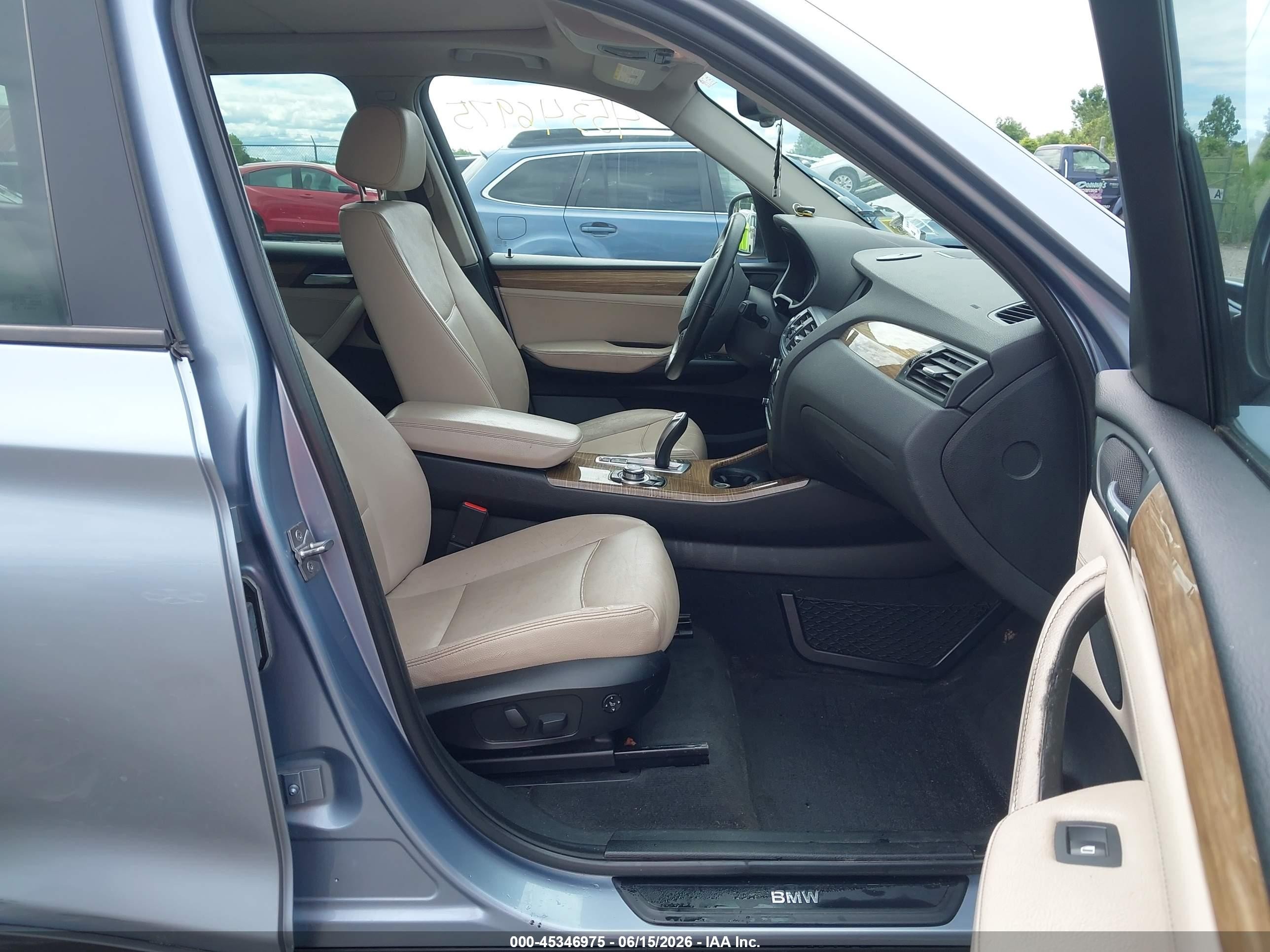 2013 Bmw X3 Xdrive28i Blue vin: 5UXWX9C56D0A14543