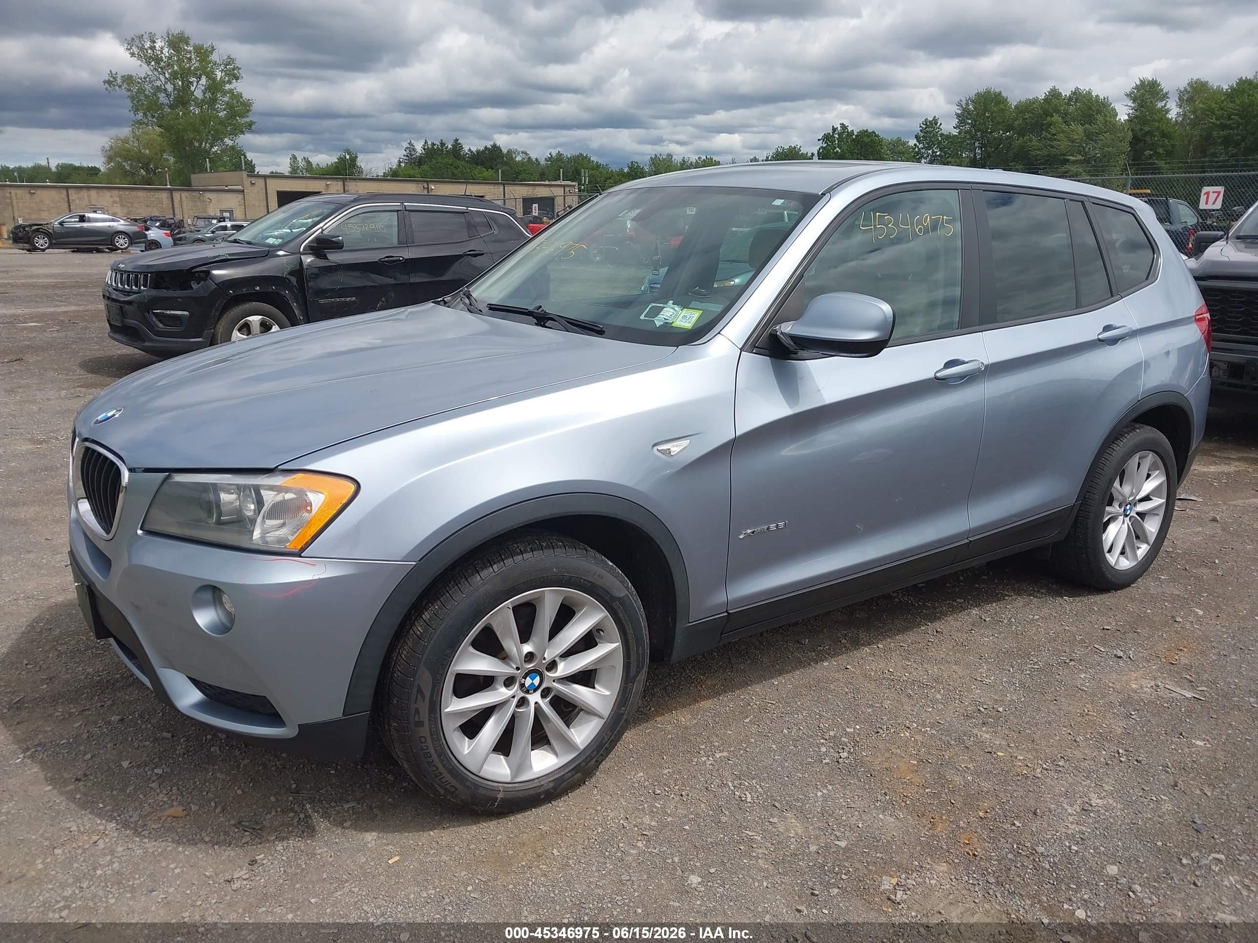 2013 Bmw X3 Xdrive28i Blue vin: 5UXWX9C56D0A14543