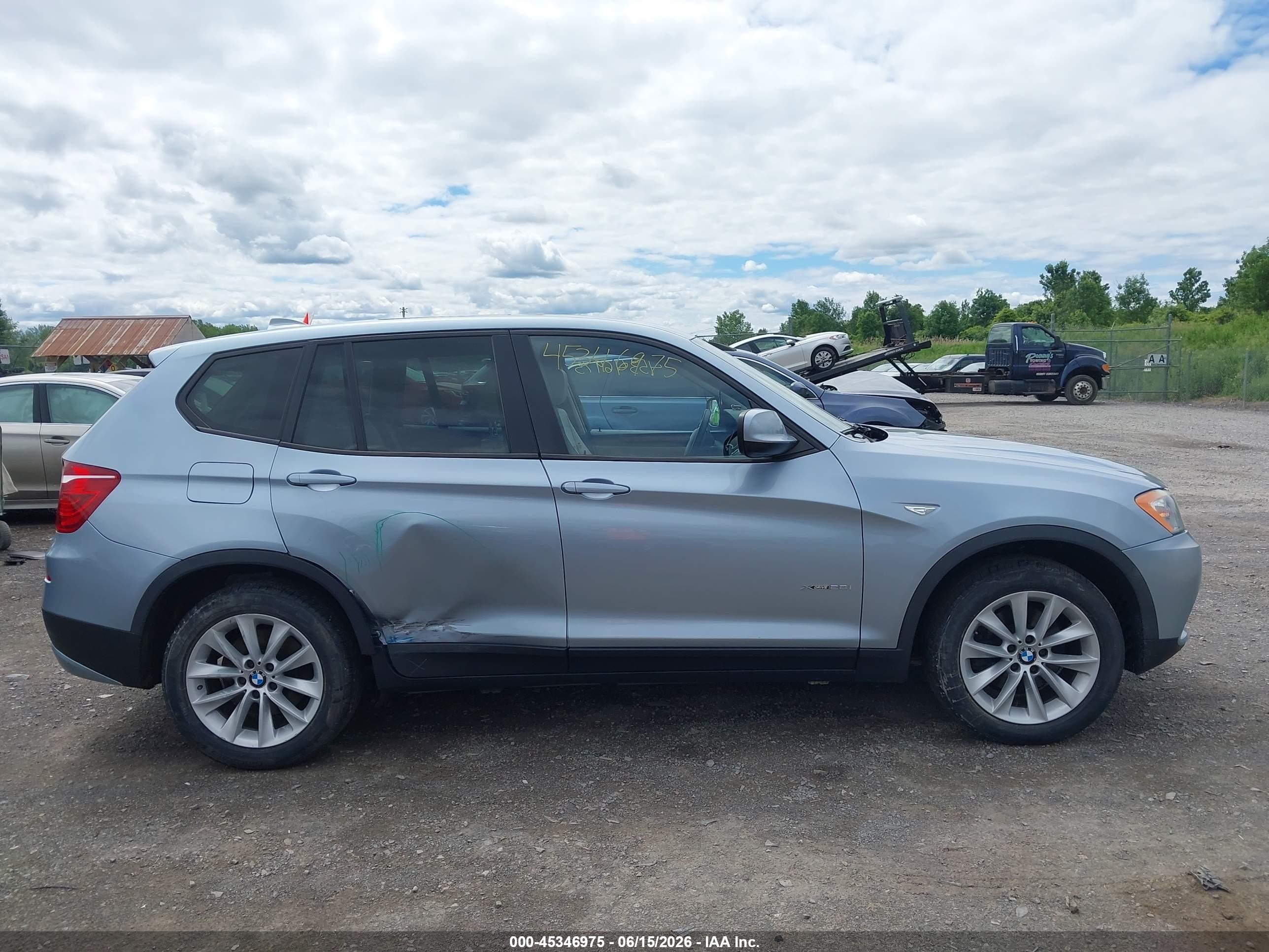 2013 Bmw X3 Xdrive28i Blue vin: 5UXWX9C56D0A14543
