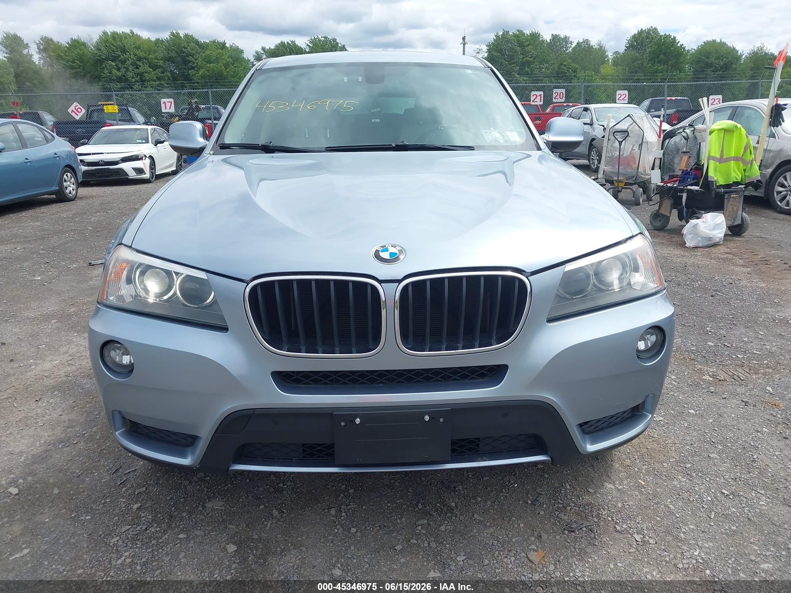2013 Bmw X3 Xdrive28i Blue vin: 5UXWX9C56D0A14543