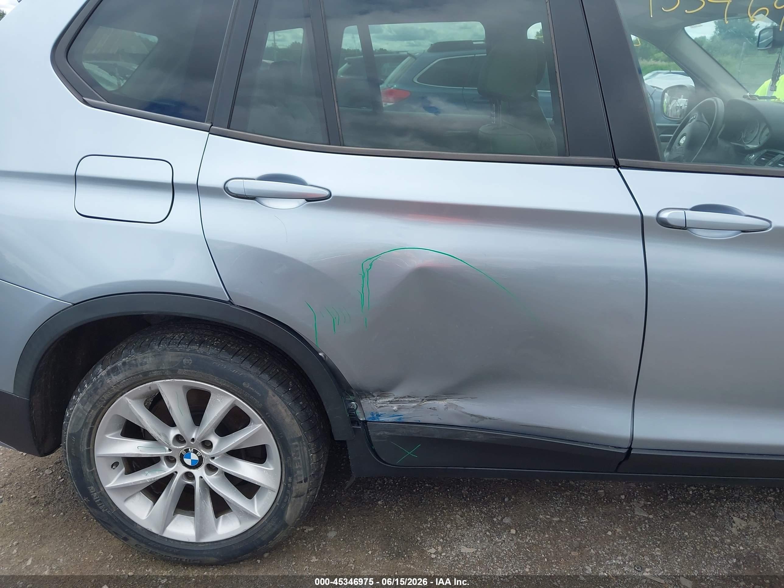 2013 Bmw X3 Xdrive28i Blue vin: 5UXWX9C56D0A14543