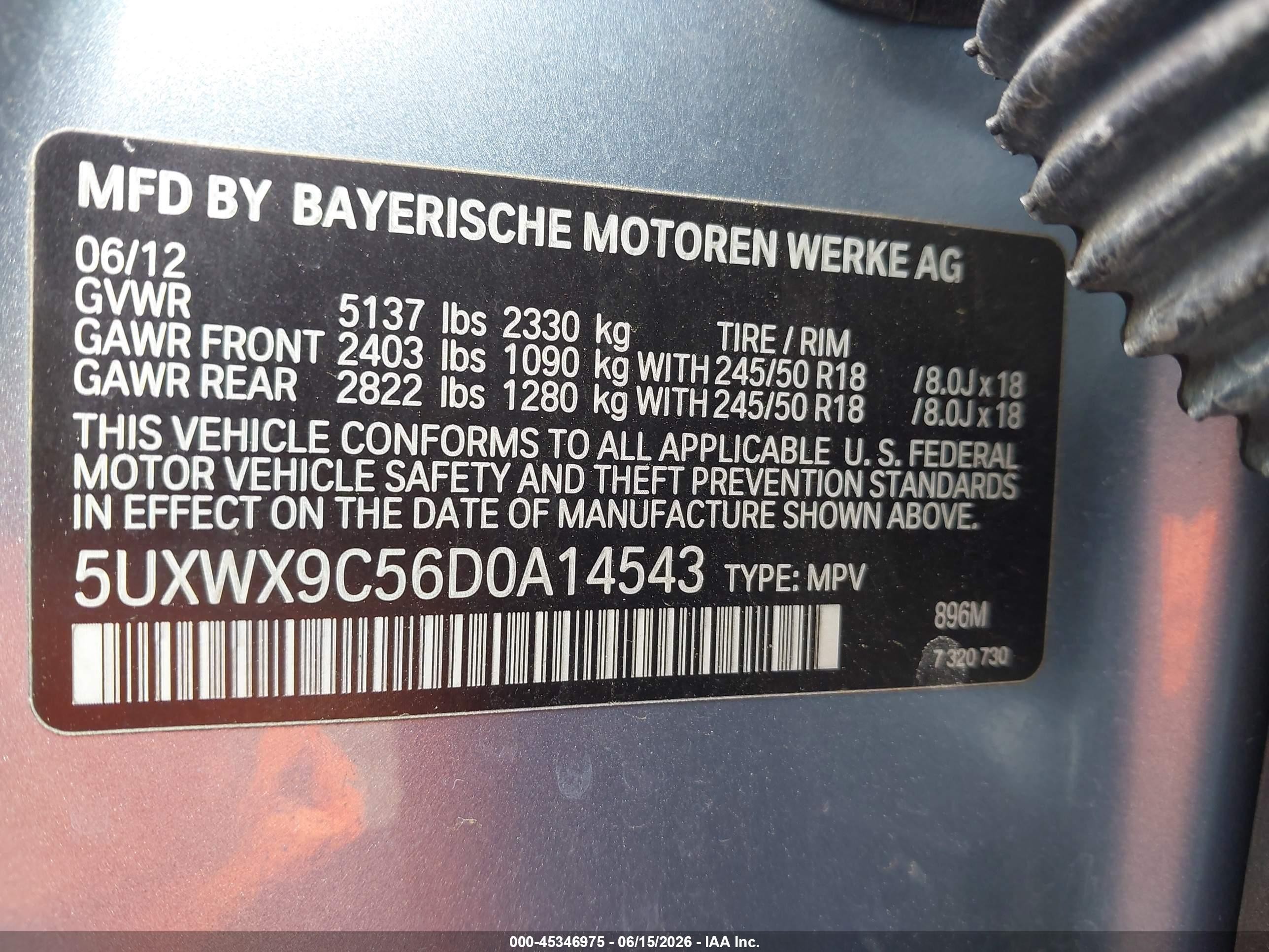 2013 Bmw X3 Xdrive28i Blue vin: 5UXWX9C56D0A14543