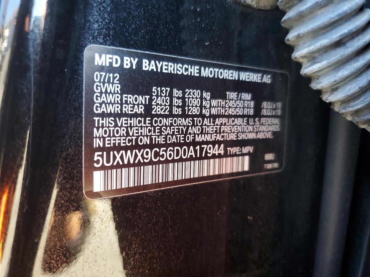 2013 Bmw X3 Xdrive28i Black vin: 5UXWX9C56D0A17944