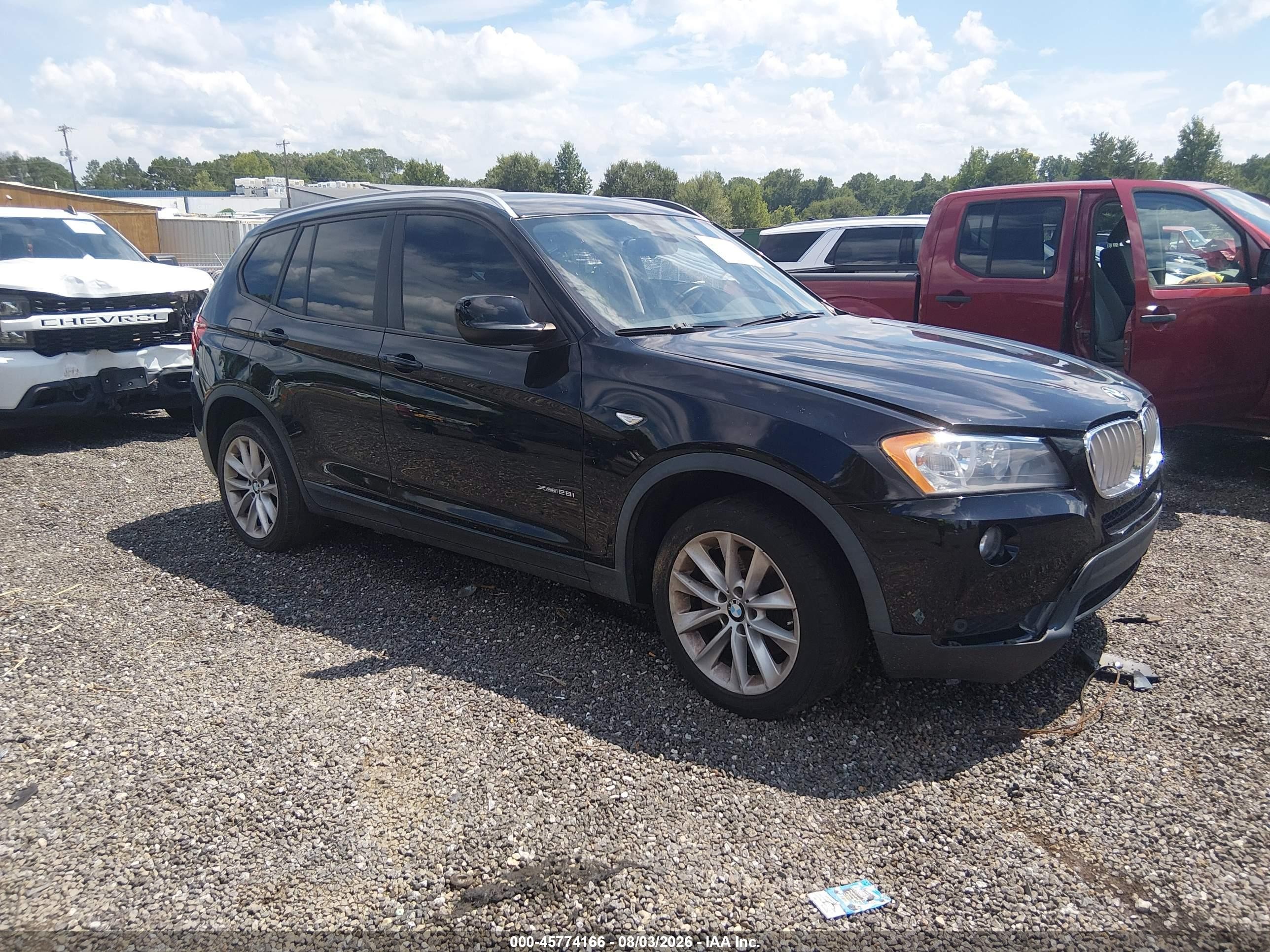 2013 Bmw X3 Xdrive28i Black vin: 5UXWX9C56D0A29060