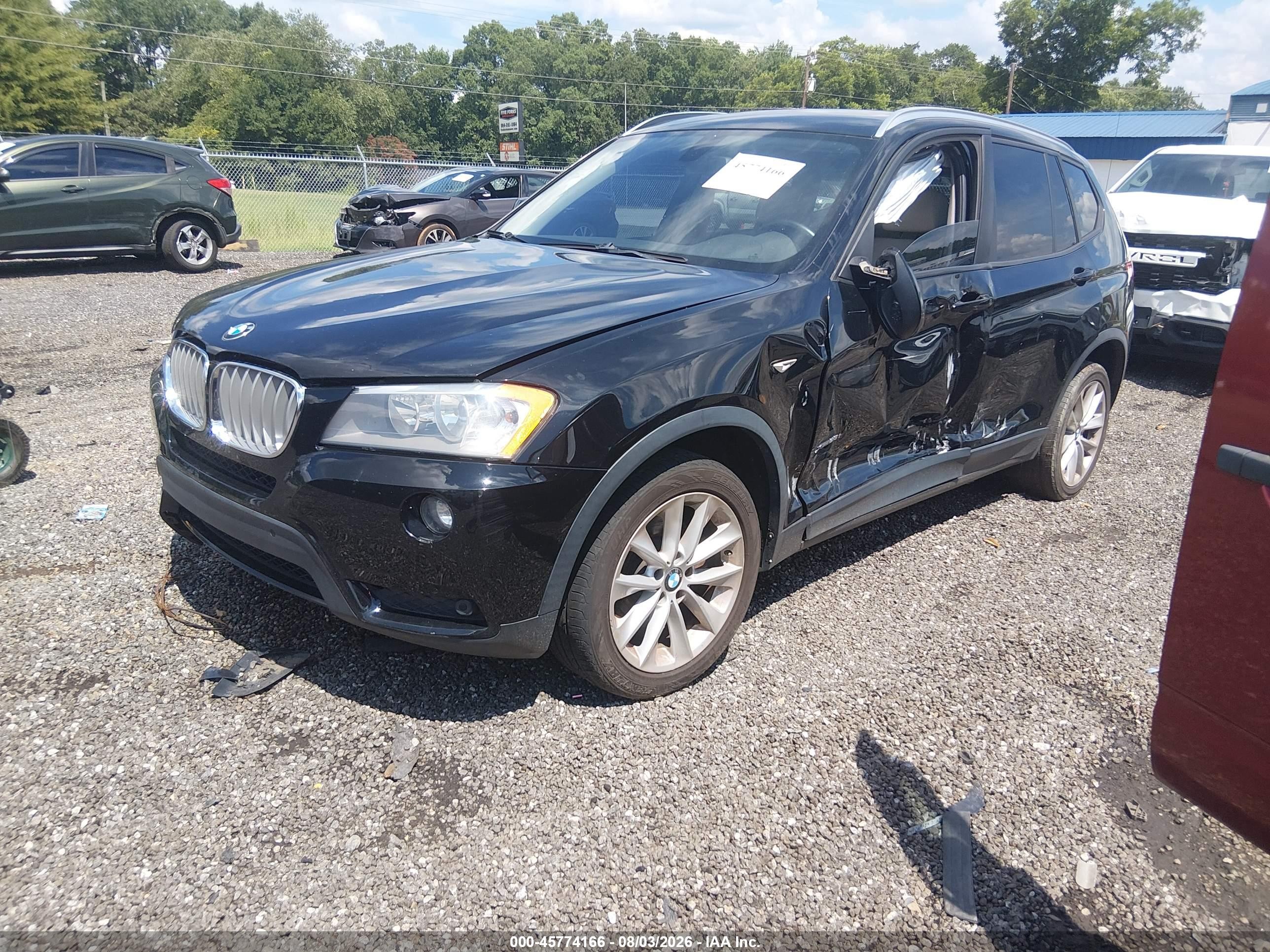2013 Bmw X3 Xdrive28i Black vin: 5UXWX9C56D0A29060