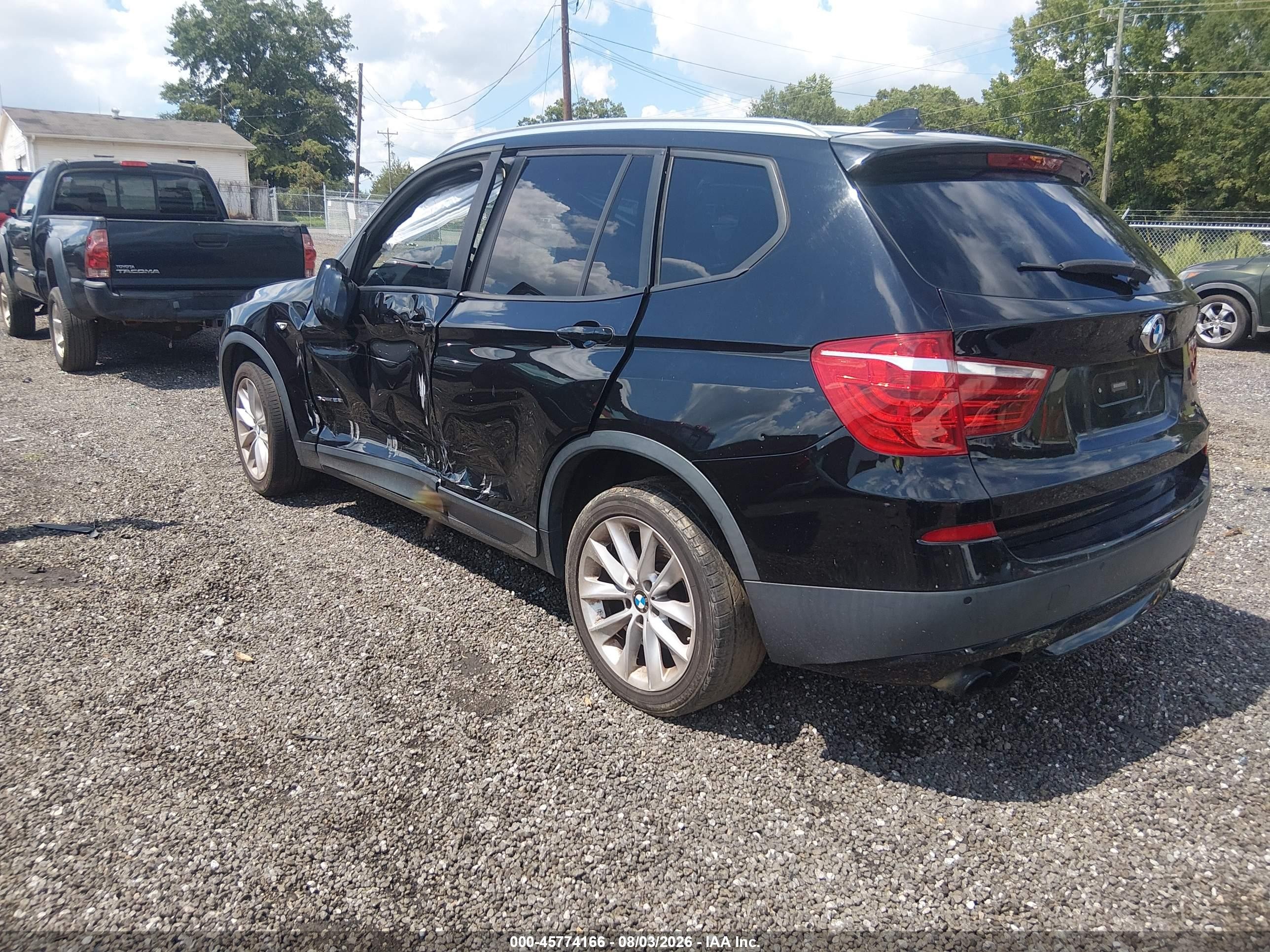 2013 Bmw X3 Xdrive28i Black vin: 5UXWX9C56D0A29060