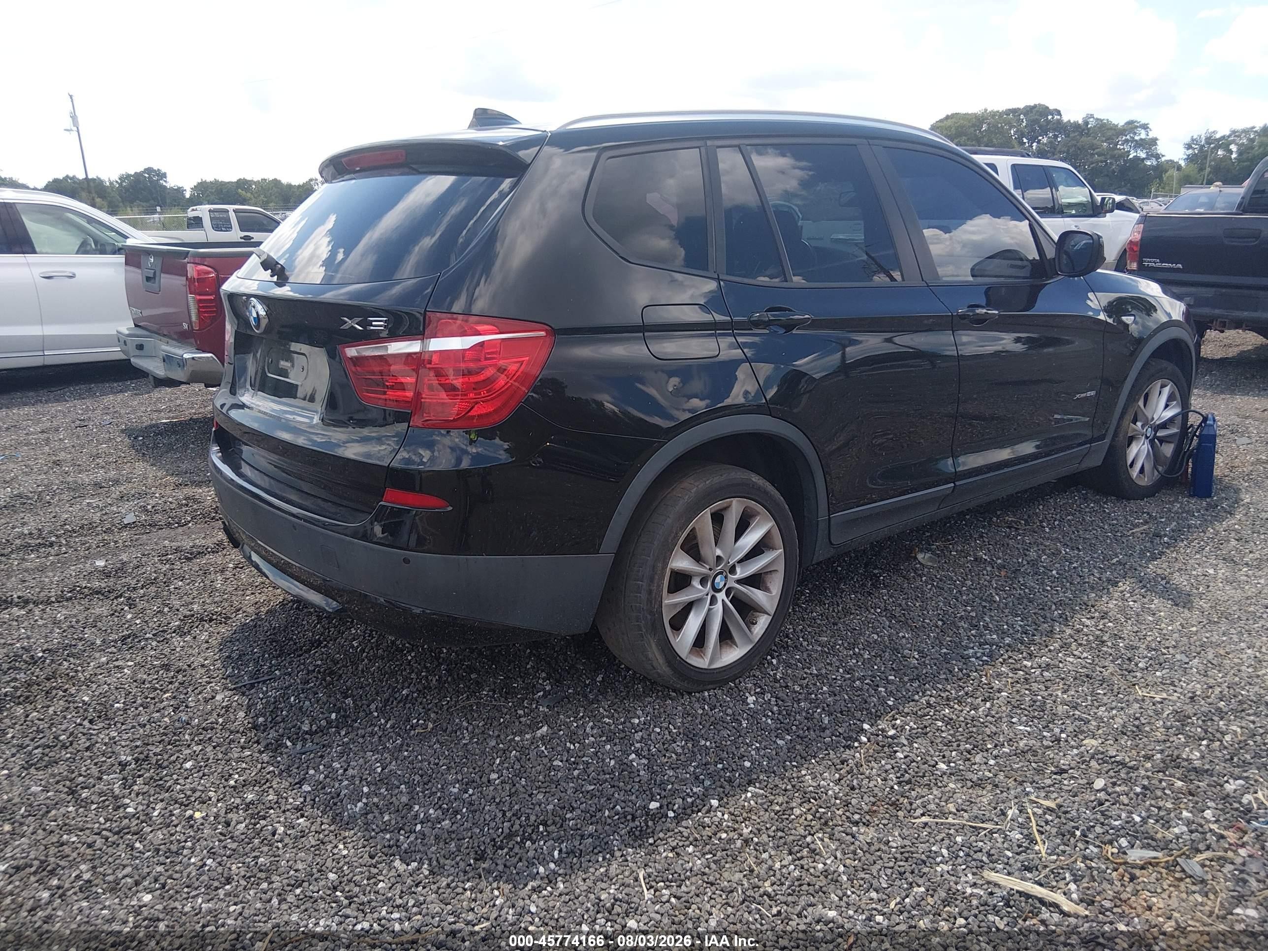 2013 Bmw X3 Xdrive28i Black vin: 5UXWX9C56D0A29060