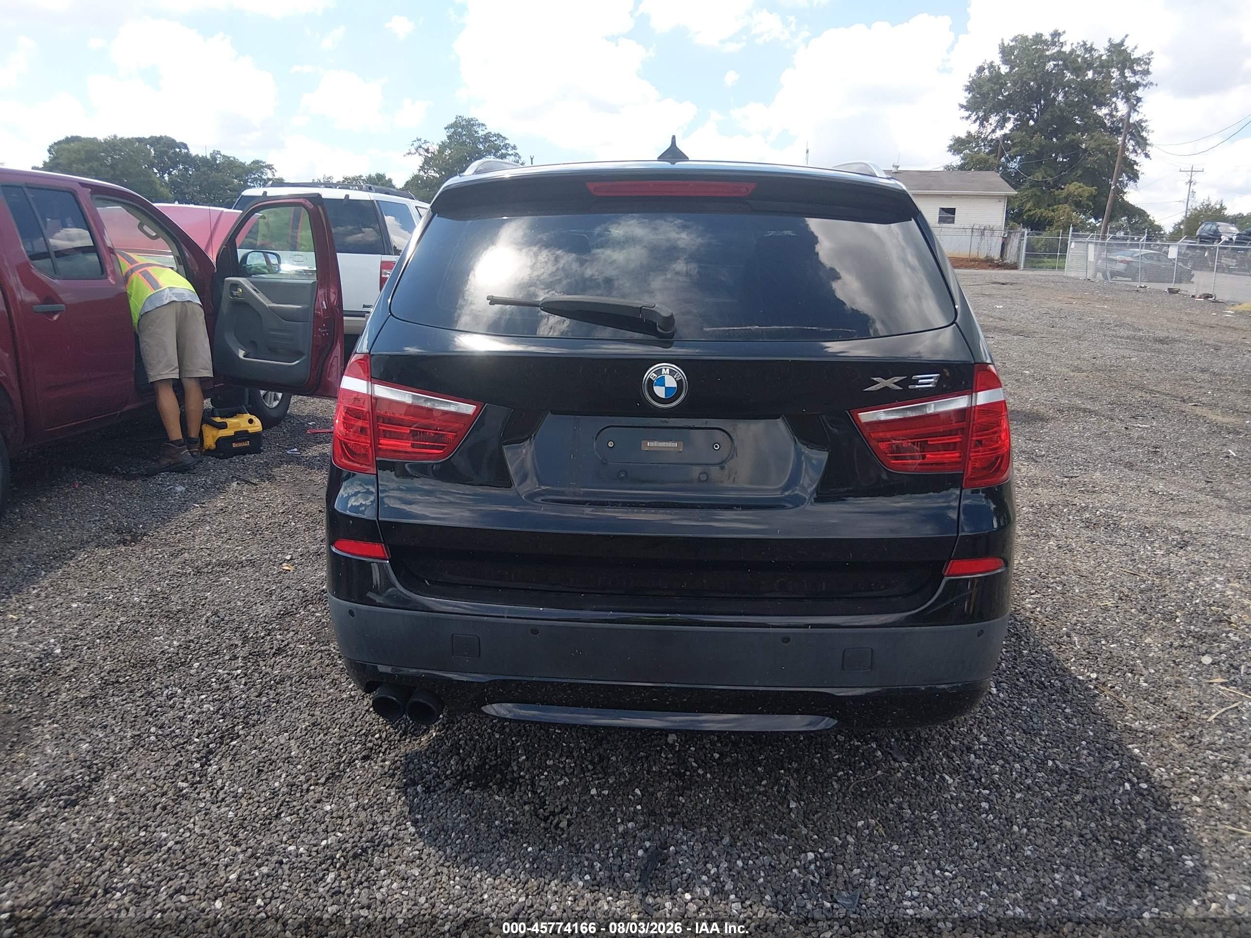 2013 Bmw X3 Xdrive28i Black vin: 5UXWX9C56D0A29060