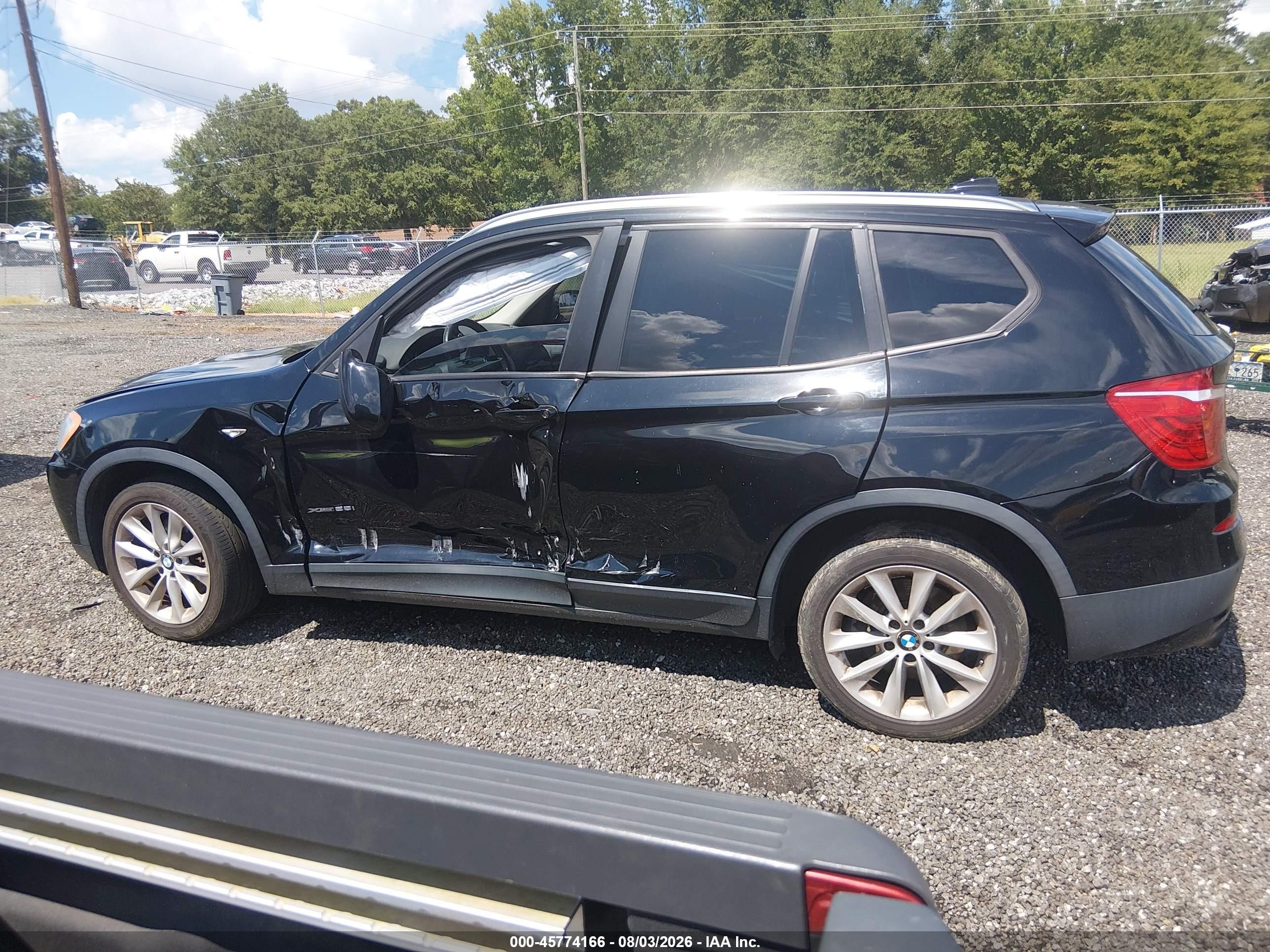 2013 Bmw X3 Xdrive28i Black vin: 5UXWX9C56D0A29060