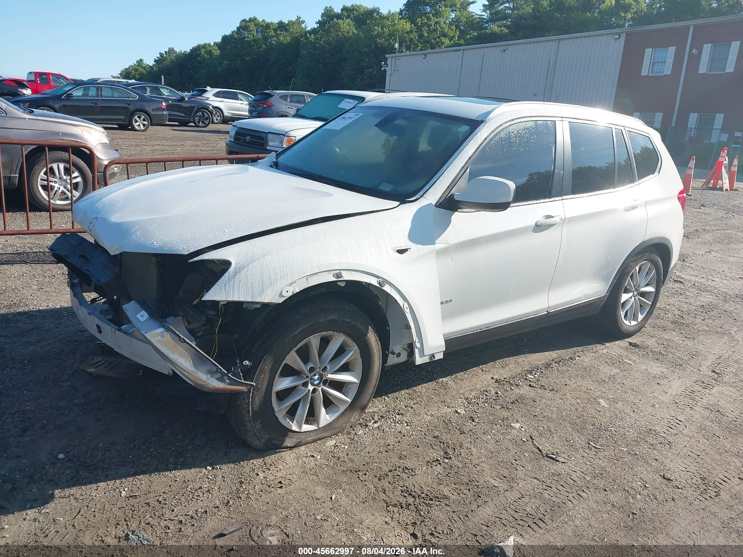 2013 Bmw X3 Xdrive28i Белый vin: 5UXWX9C56D0D05740
