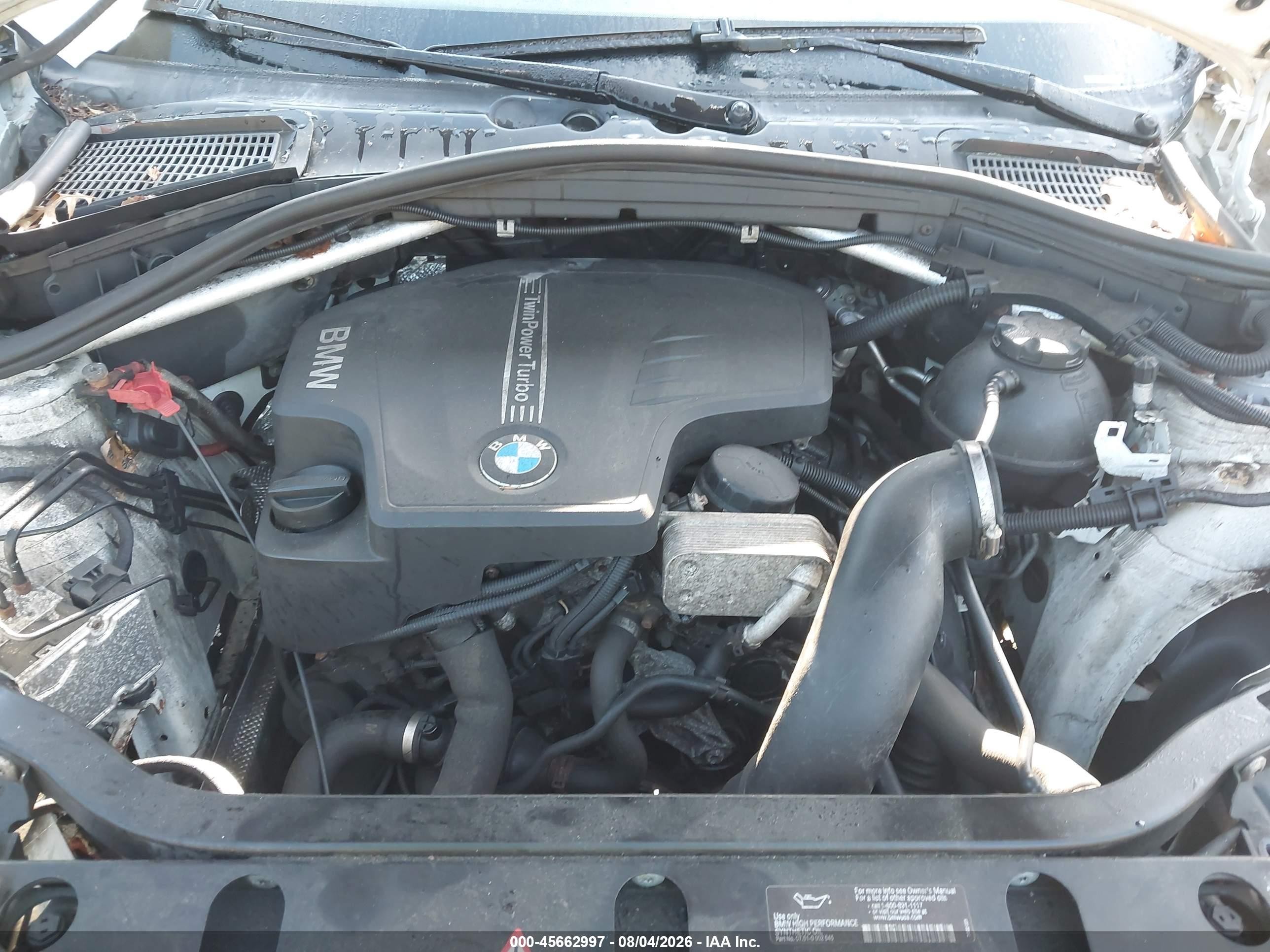 2013 Bmw X3 Xdrive28i Белый vin: 5UXWX9C56D0D05740