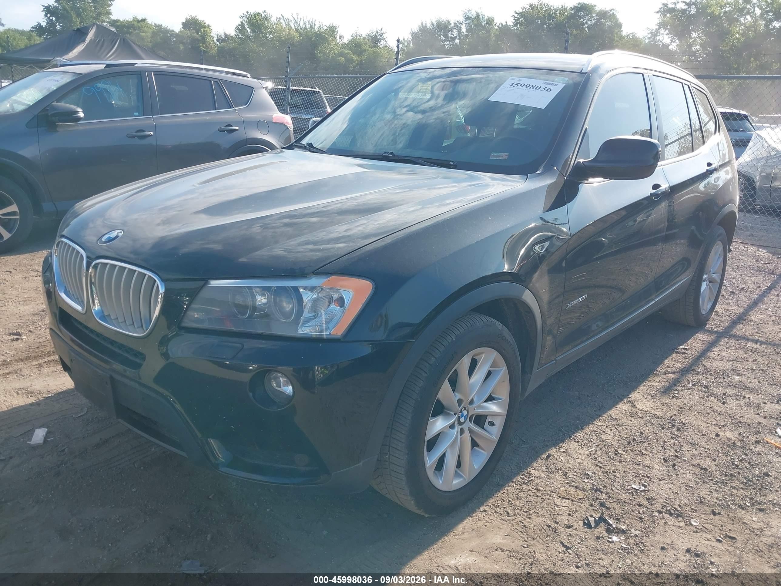 2014 Bmw X3 Xdrive28i Black vin: 5UXWX9C56E0D09286