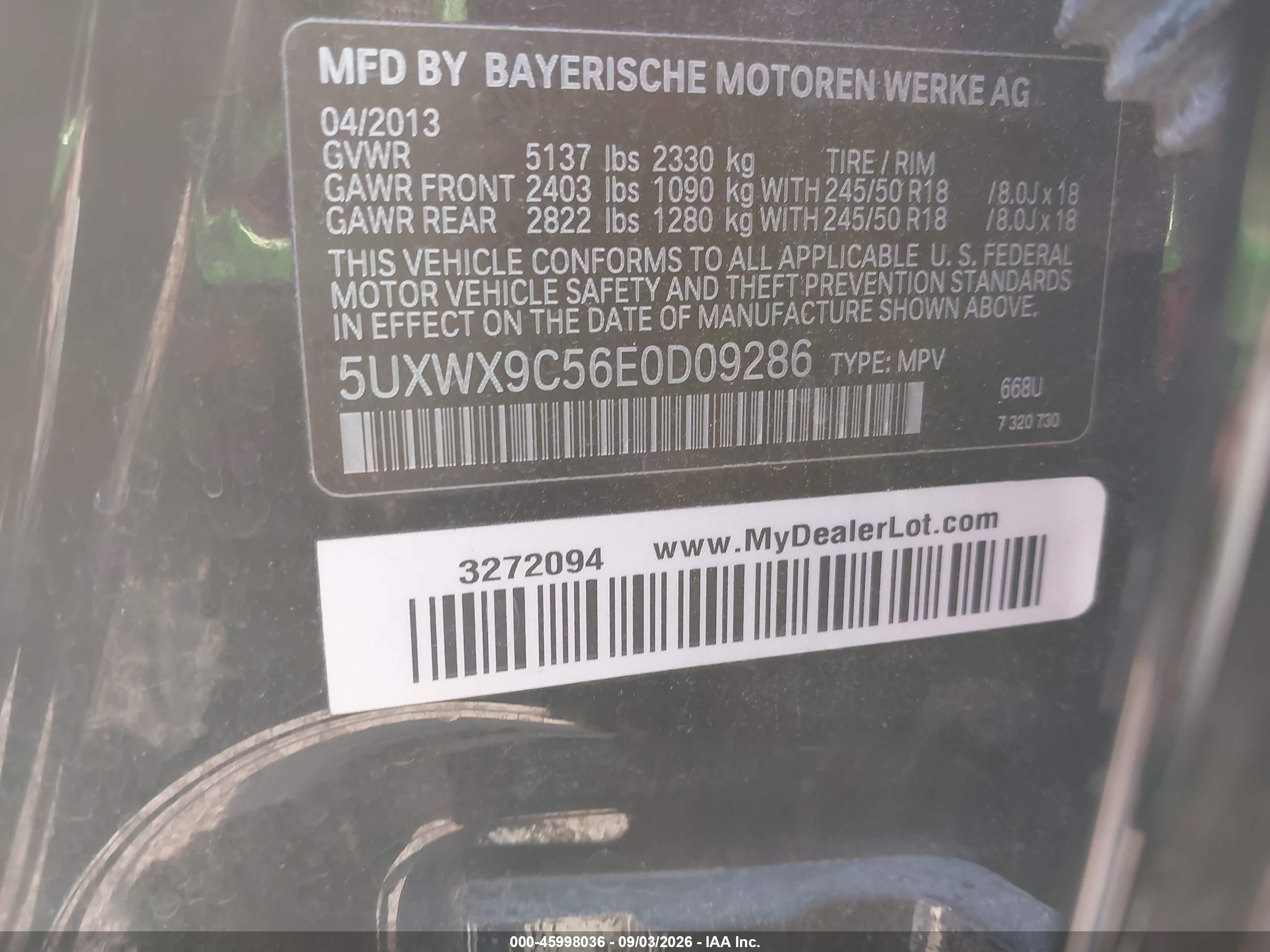 2014 Bmw X3 Xdrive28i Black vin: 5UXWX9C56E0D09286