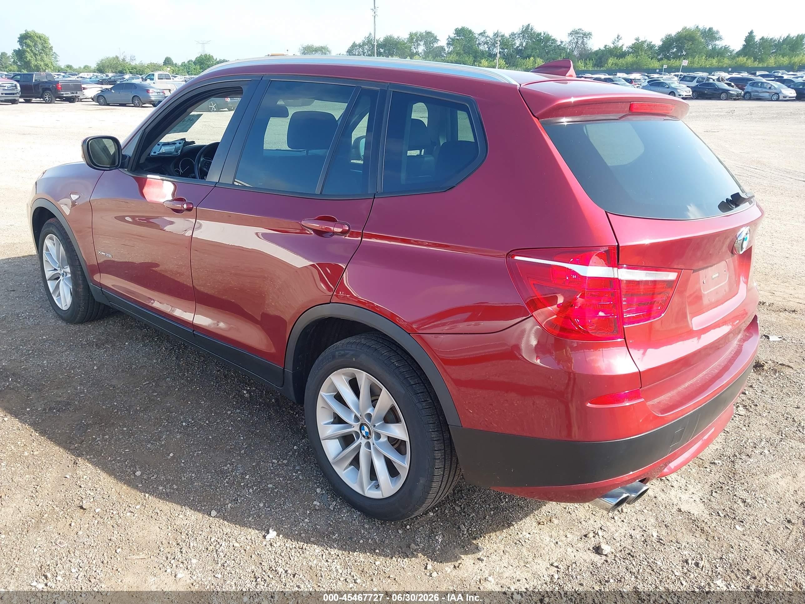 2014 Bmw X3 Xdrive28i Красный vin: 5UXWX9C56E0D11412