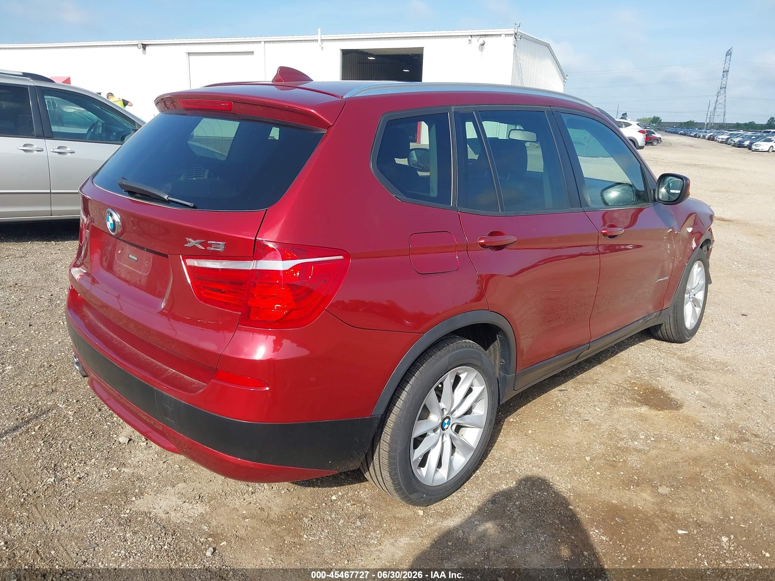 2014 Bmw X3 Xdrive28i Красный vin: 5UXWX9C56E0D11412