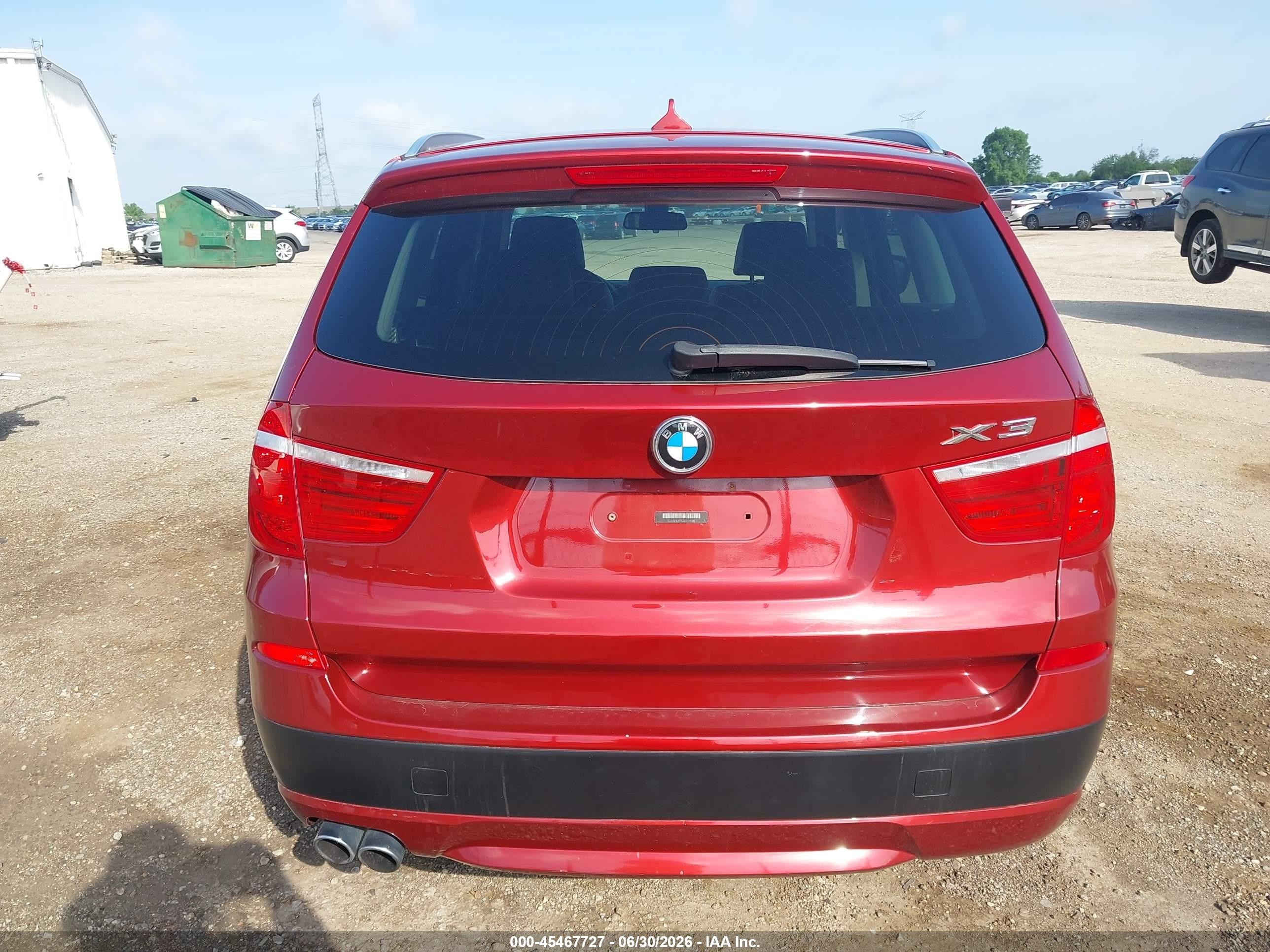 2014 Bmw X3 Xdrive28i Красный vin: 5UXWX9C56E0D11412
