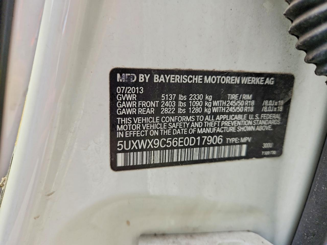 2014 Bmw X3 Xdrive28i White vin: 5UXWX9C56E0D17906