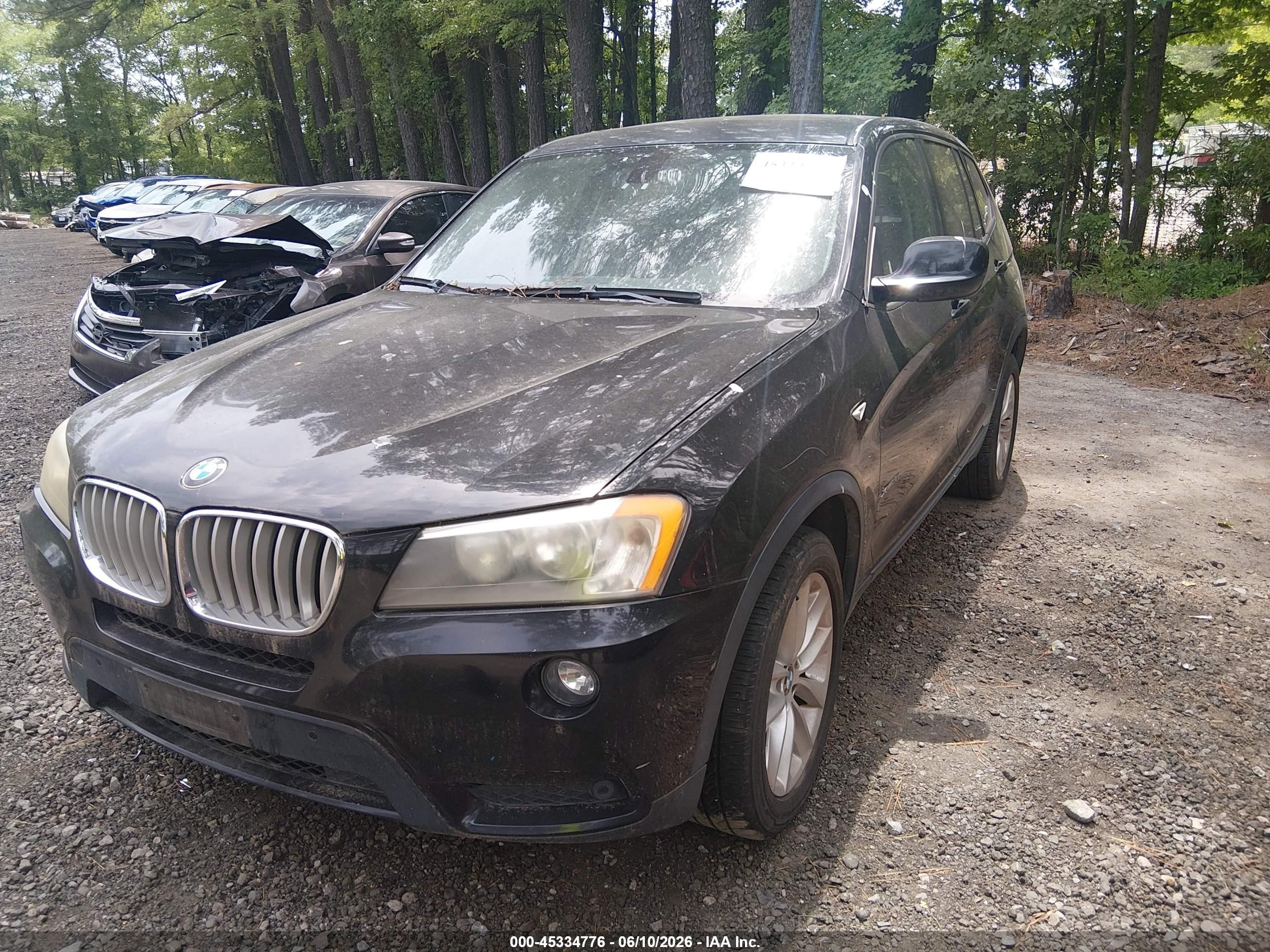 2014 Bmw X3 Xdrive28i Black vin: 5UXWX9C56E0D19297