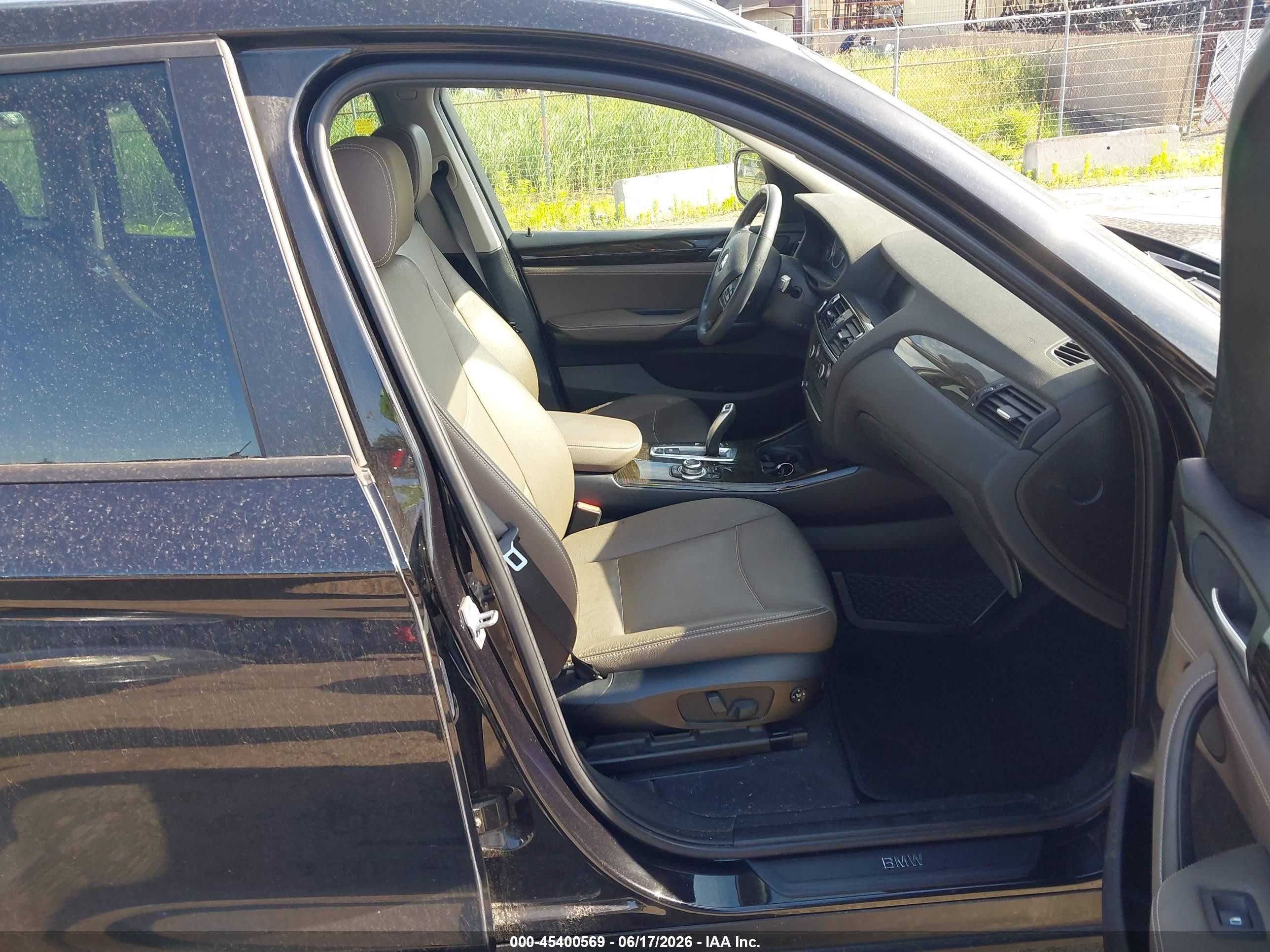 2014 Bmw X3 Xdrive28i Black vin: 5UXWX9C56E0D19736