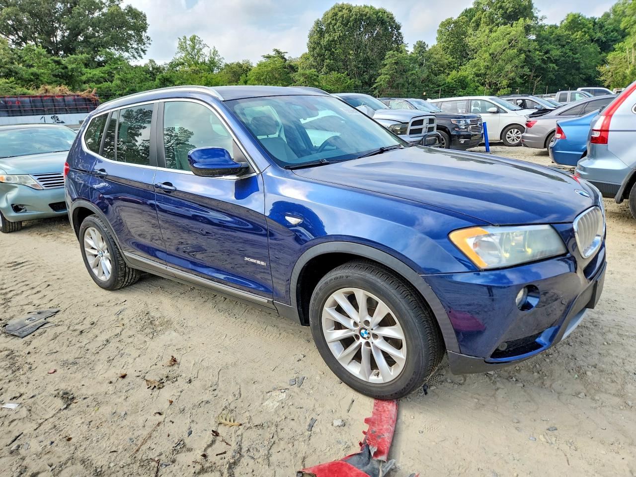 2014 Bmw X3 Xdrive28i Blue vin: 5UXWX9C56E0D20742