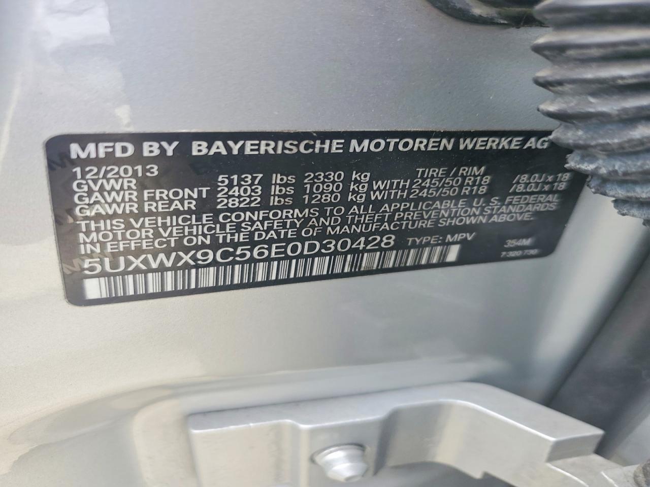 2014 Bmw X3 Xdrive28i Gray vin: 5UXWX9C56E0D30428
