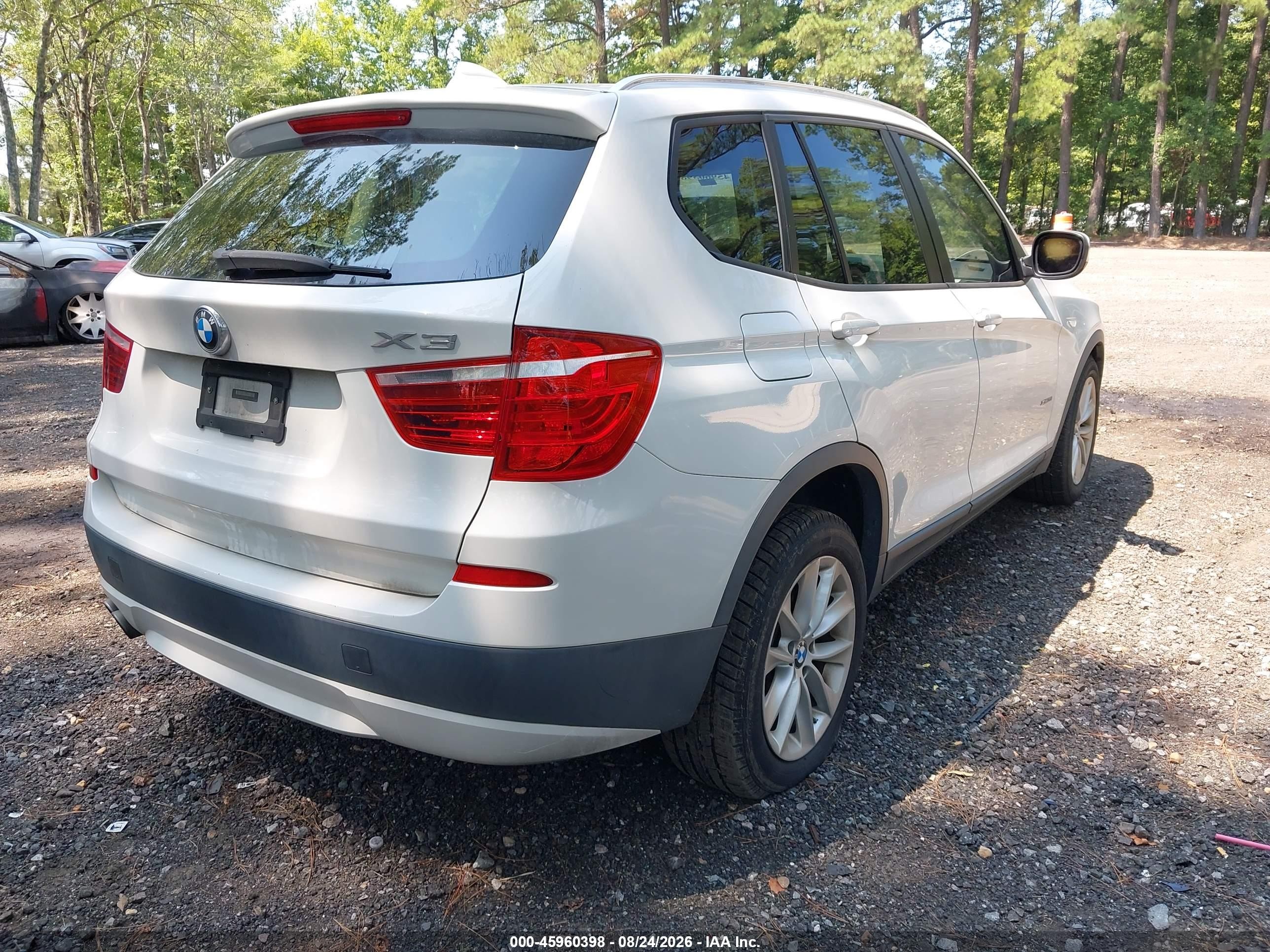 2014 Bmw X3 Xdrive28i White vin: 5UXWX9C56E0D33216