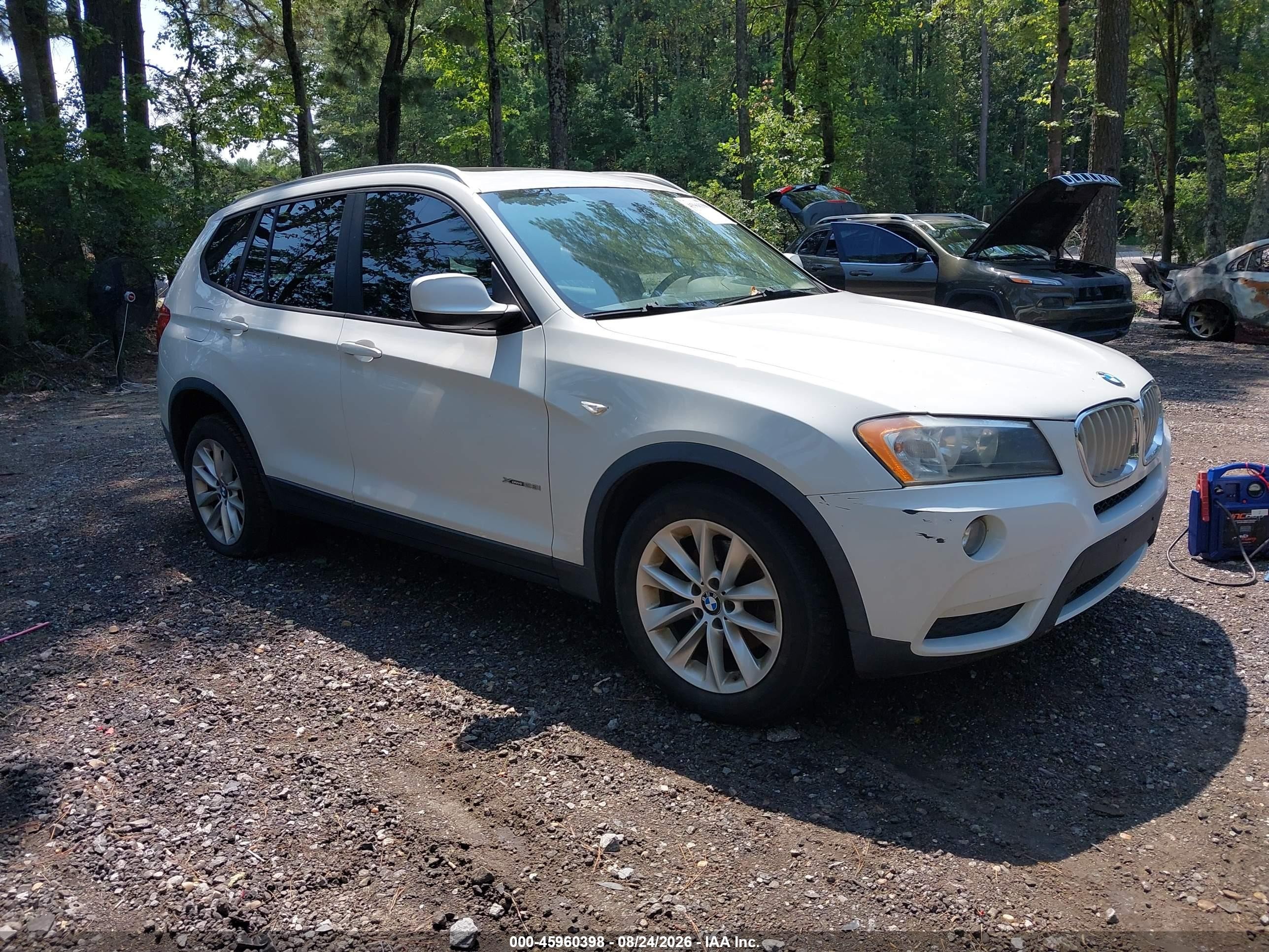 2014 Bmw X3 Xdrive28i White vin: 5UXWX9C56E0D33216