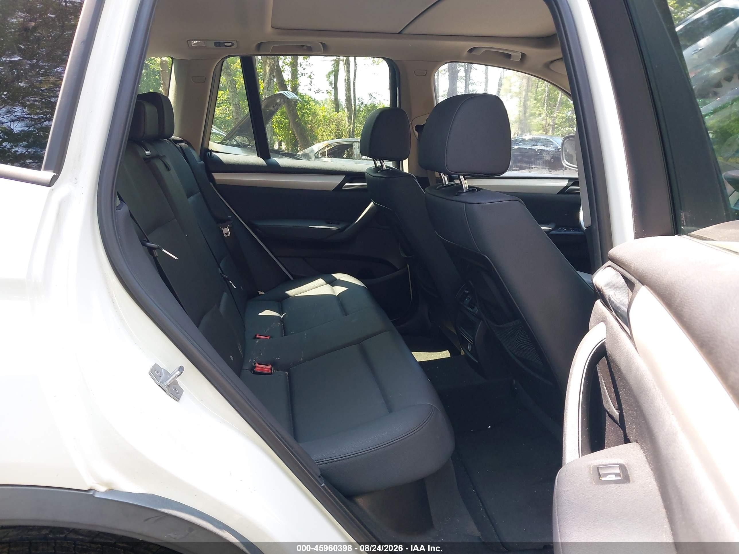 2014 Bmw X3 Xdrive28i White vin: 5UXWX9C56E0D33216