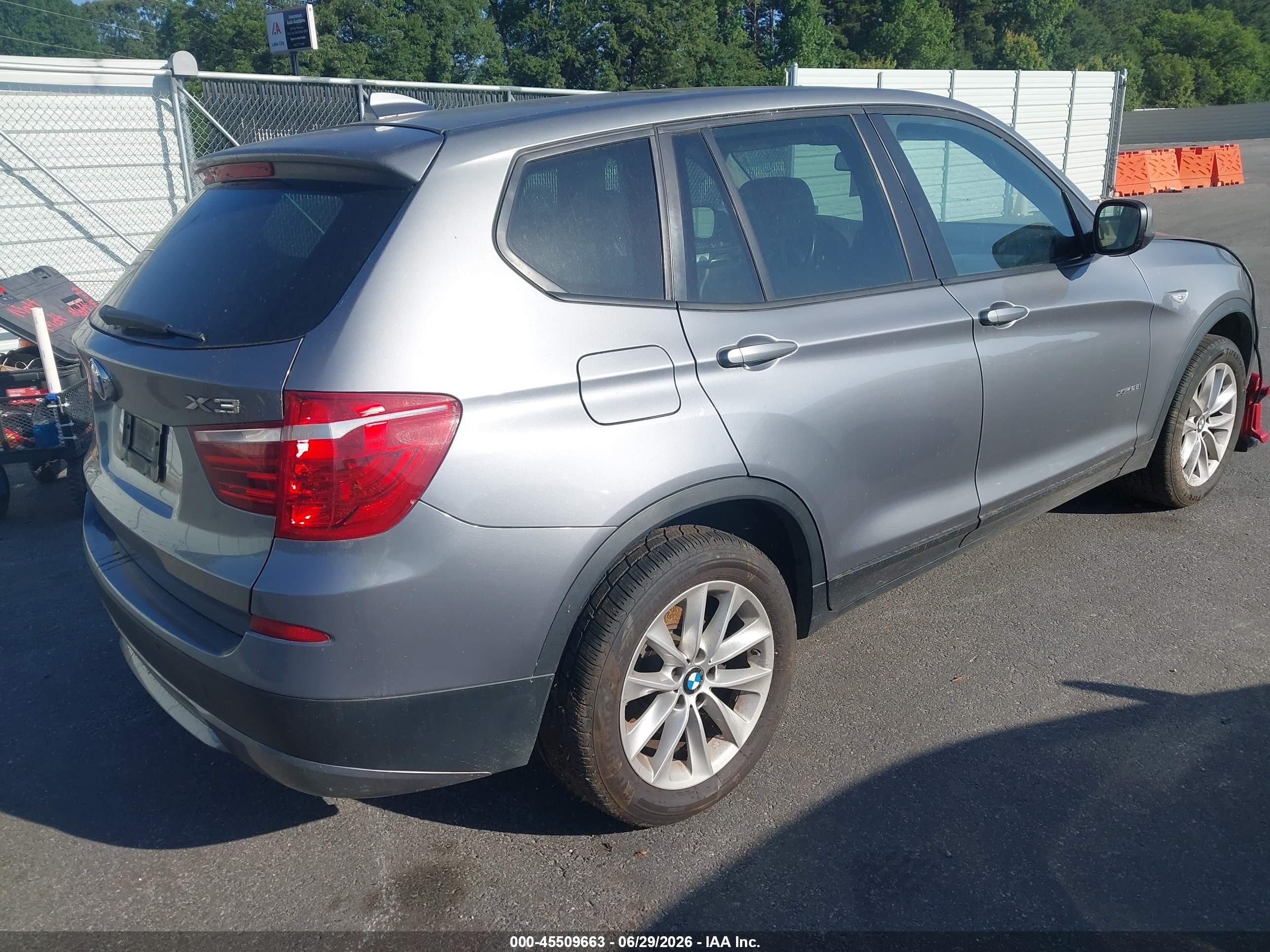 2014 Bmw X3 Xdrive28i Gray vin: 5UXWX9C56E0D34236