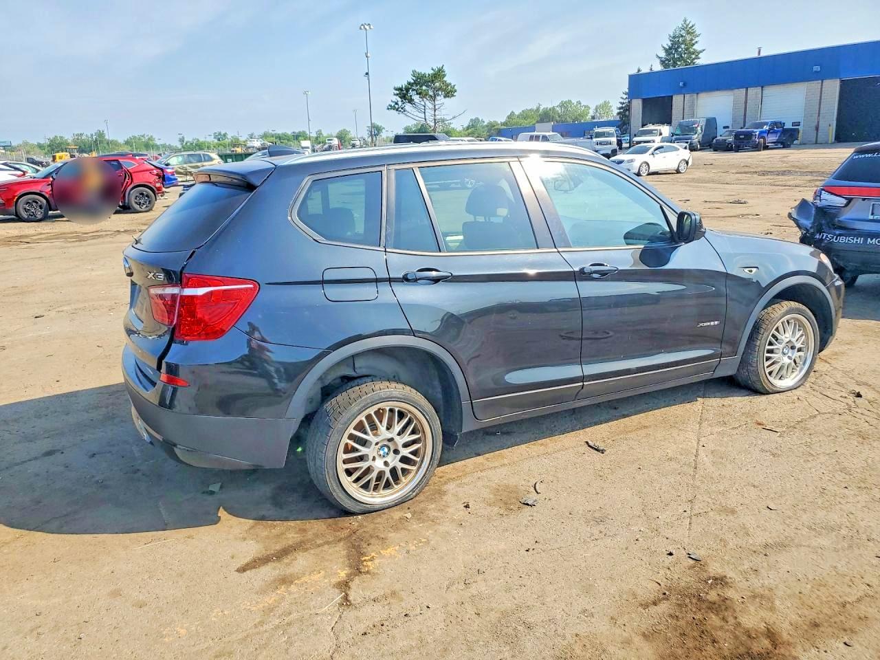 2014 Bmw X3 Xdrive28i Black vin: 5UXWX9C56E0D38903