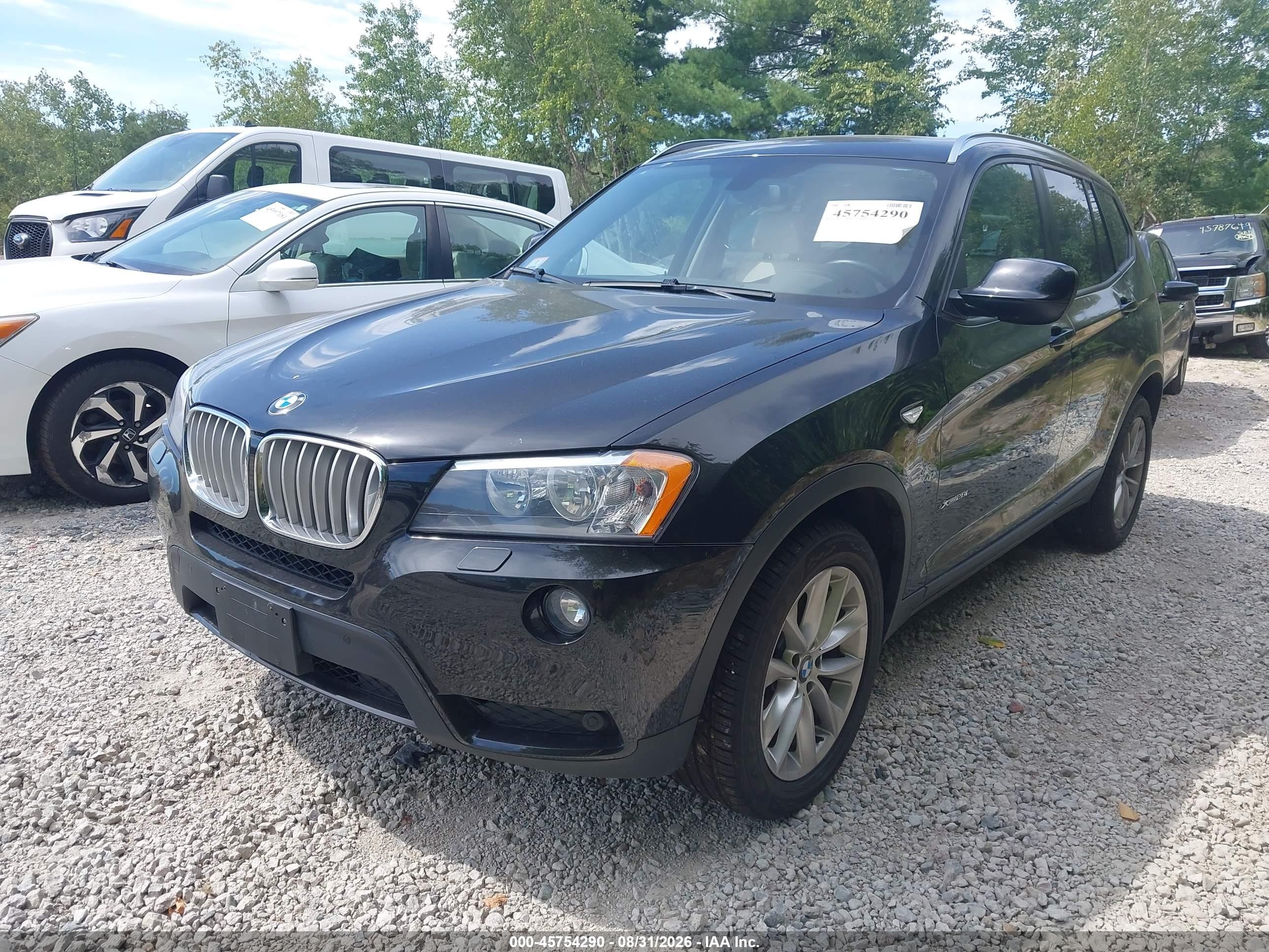 2014 Bmw X3 Xdrive28i Black vin: 5UXWX9C56E0D43390