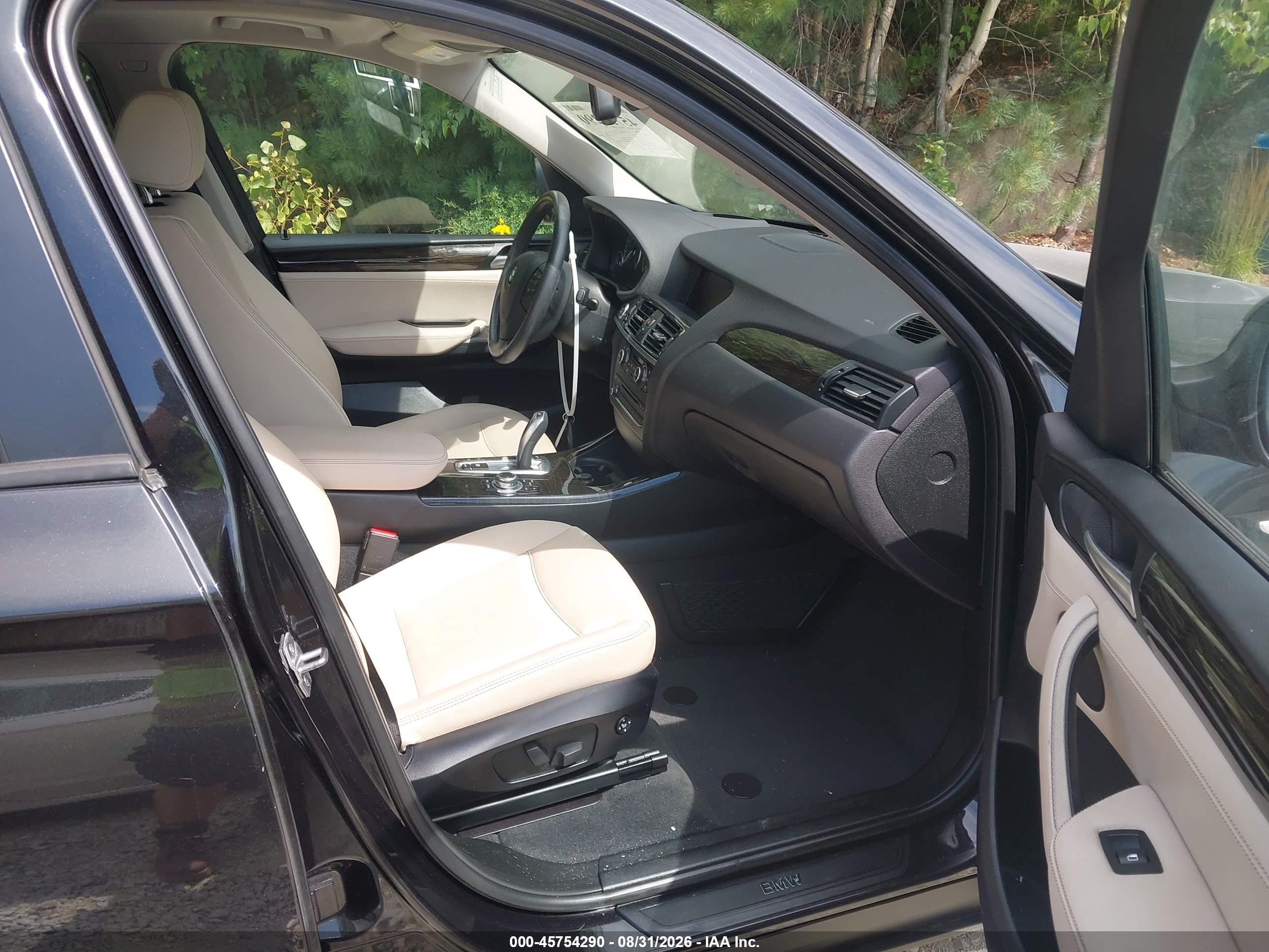 2014 Bmw X3 Xdrive28i Black vin: 5UXWX9C56E0D43390