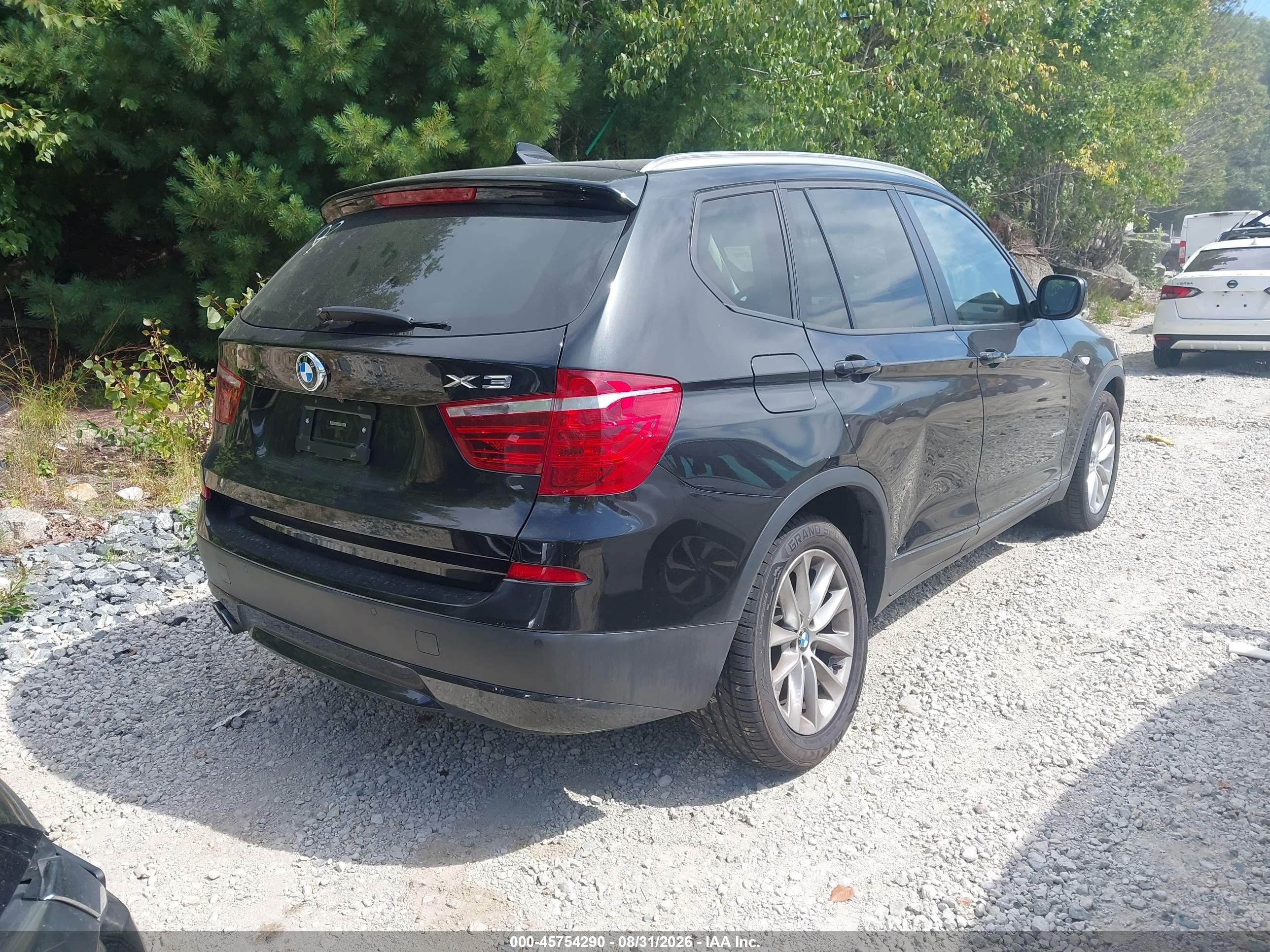 2014 Bmw X3 Xdrive28i Black vin: 5UXWX9C56E0D43390