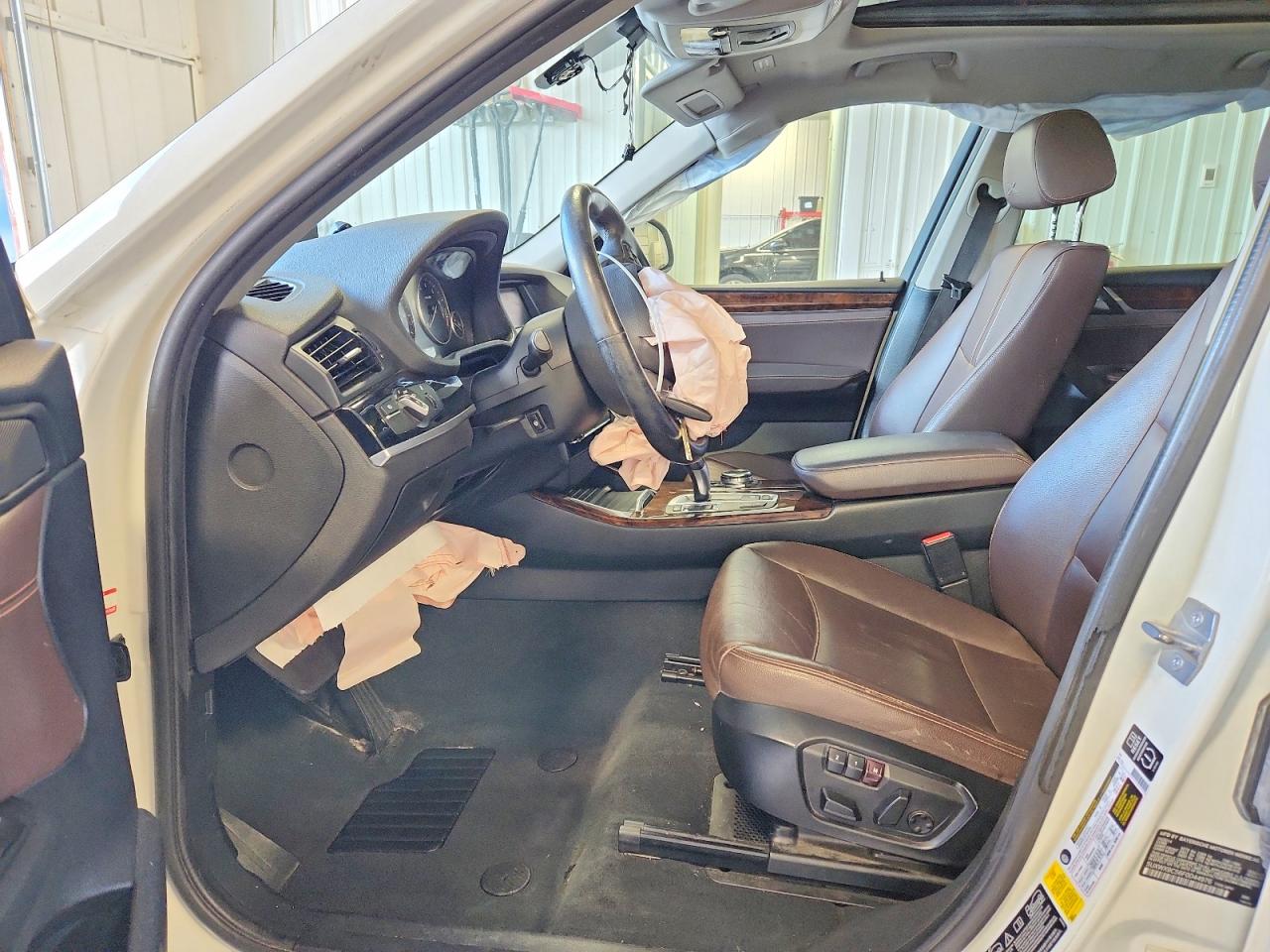 2015 Bmw X3 Xdrive28i White vin: 5UXWX9C56F0D44976