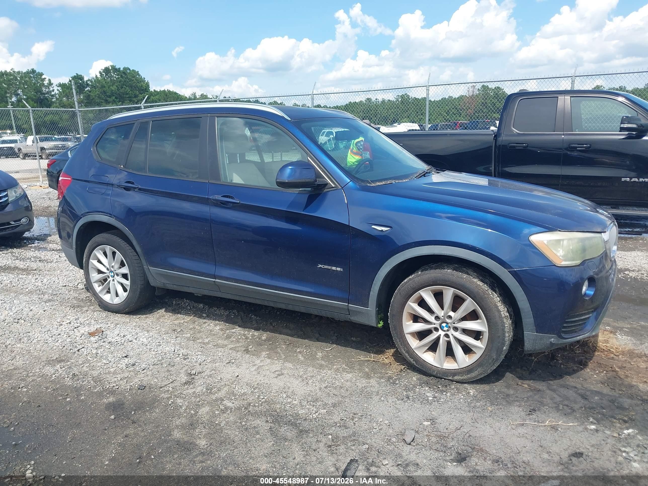 2015 Bmw X3 Xdrive28i Blue vin: 5UXWX9C56F0D46663